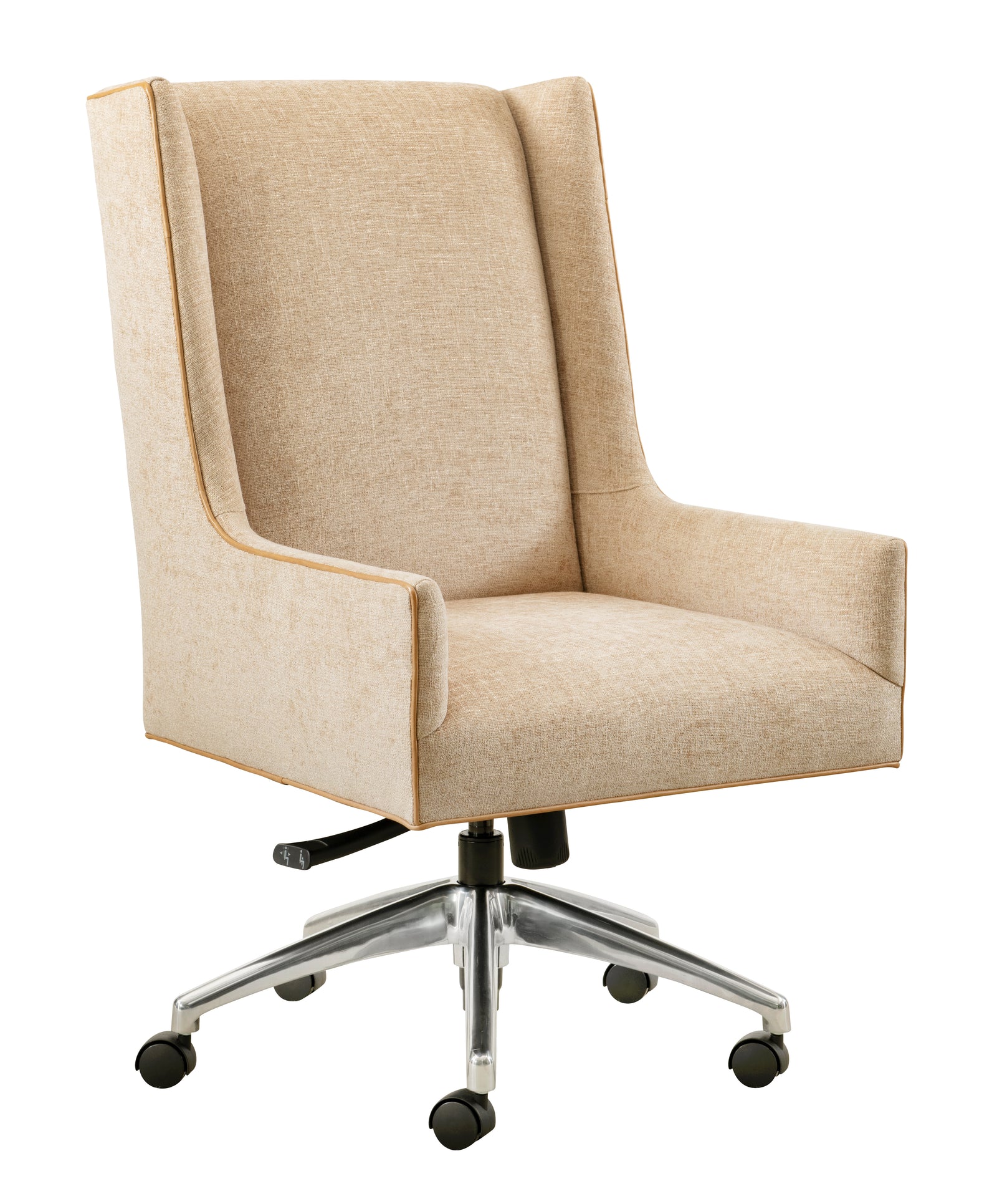Mrs. Ashford Desk Chair Stainless Base - seat height ranges from 18" to 23.25".