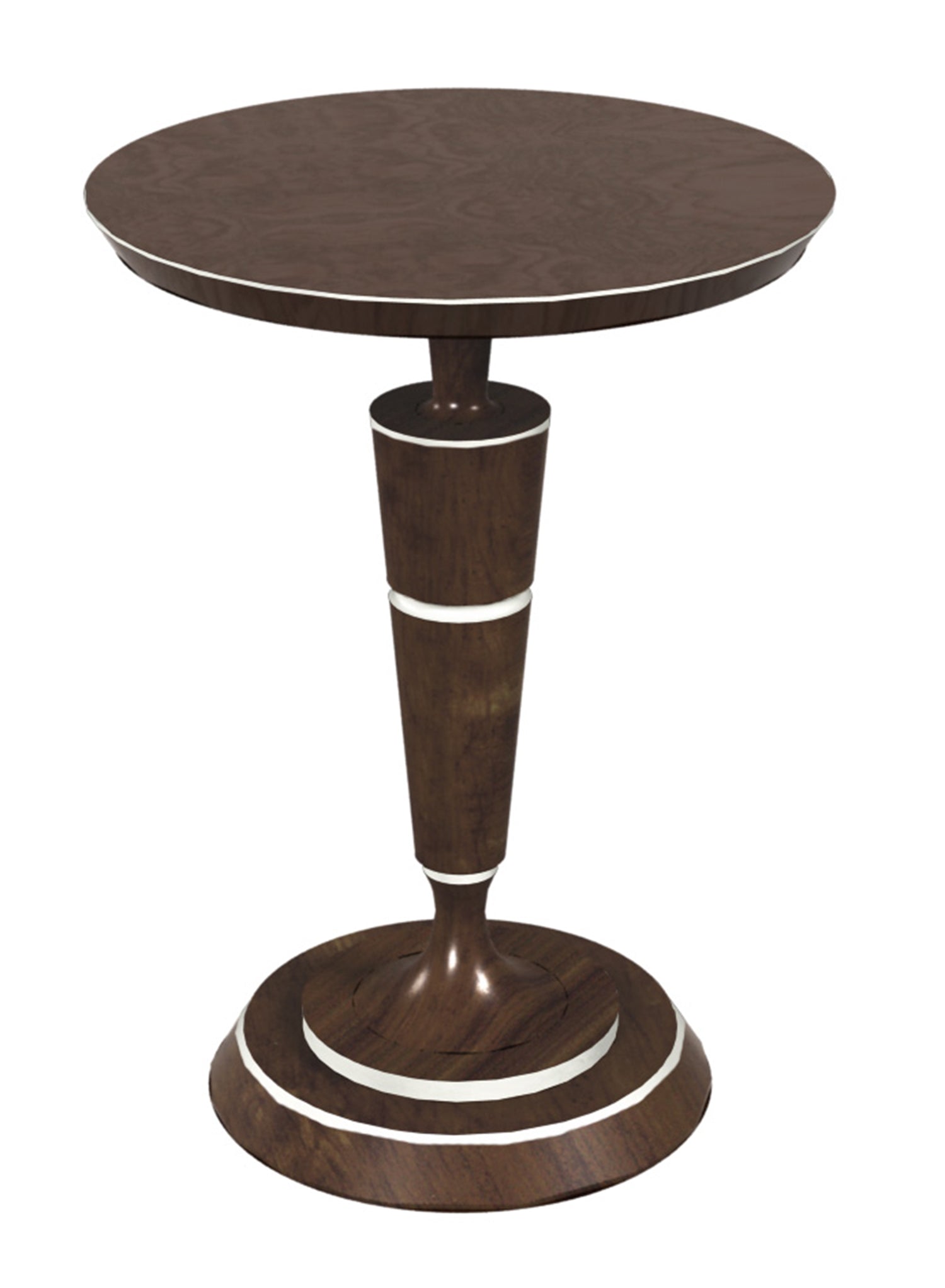 EUGENE SPOT TABLE in Olive Ash Burl Veneers, Maple Solids - Hickory Chair