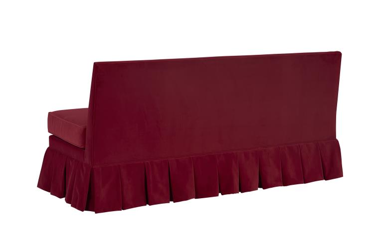 Emmeline Armless Loveseat - Kick Pleat Skirt Standard