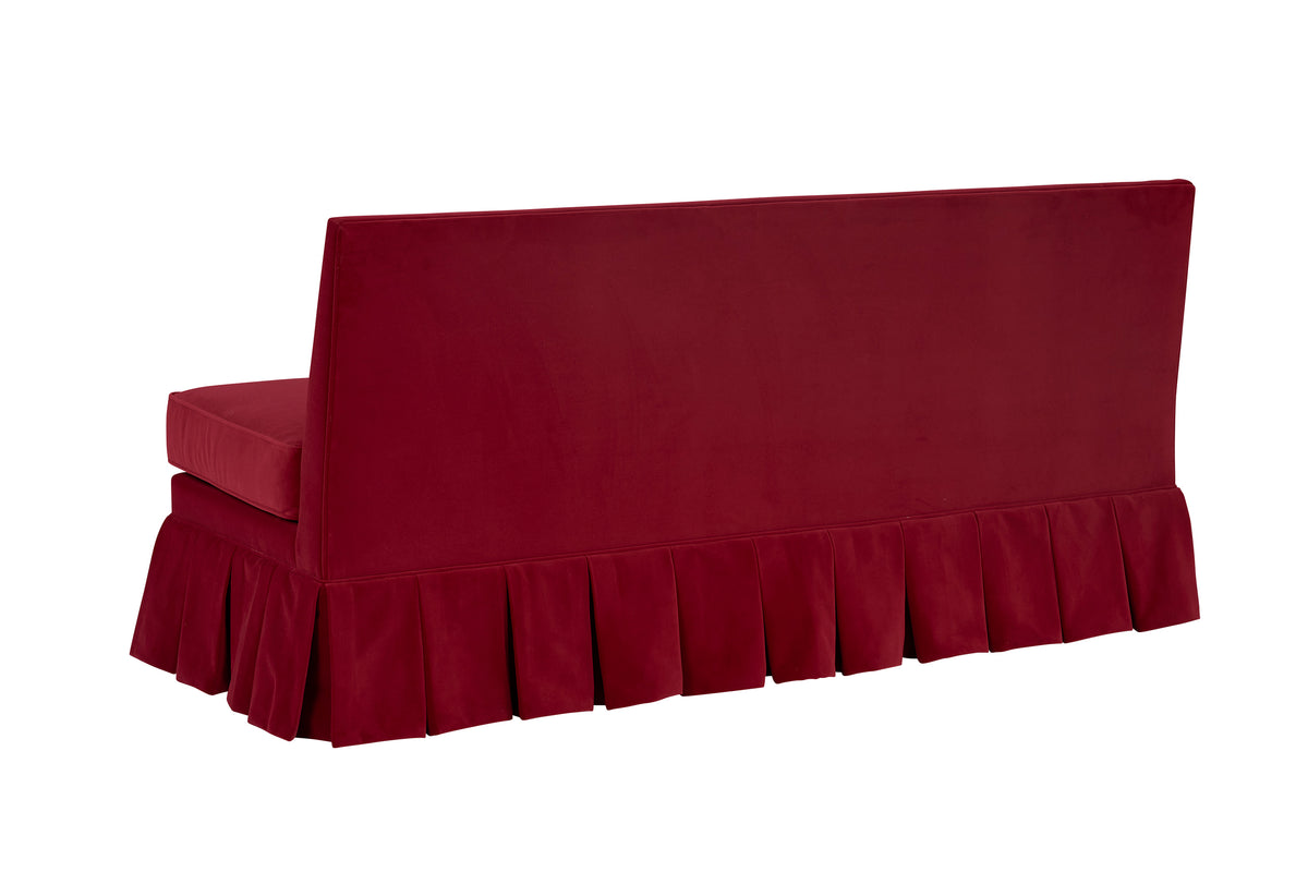 Emmeline Armless Loveseat - Kick Pleat Skirt Standard