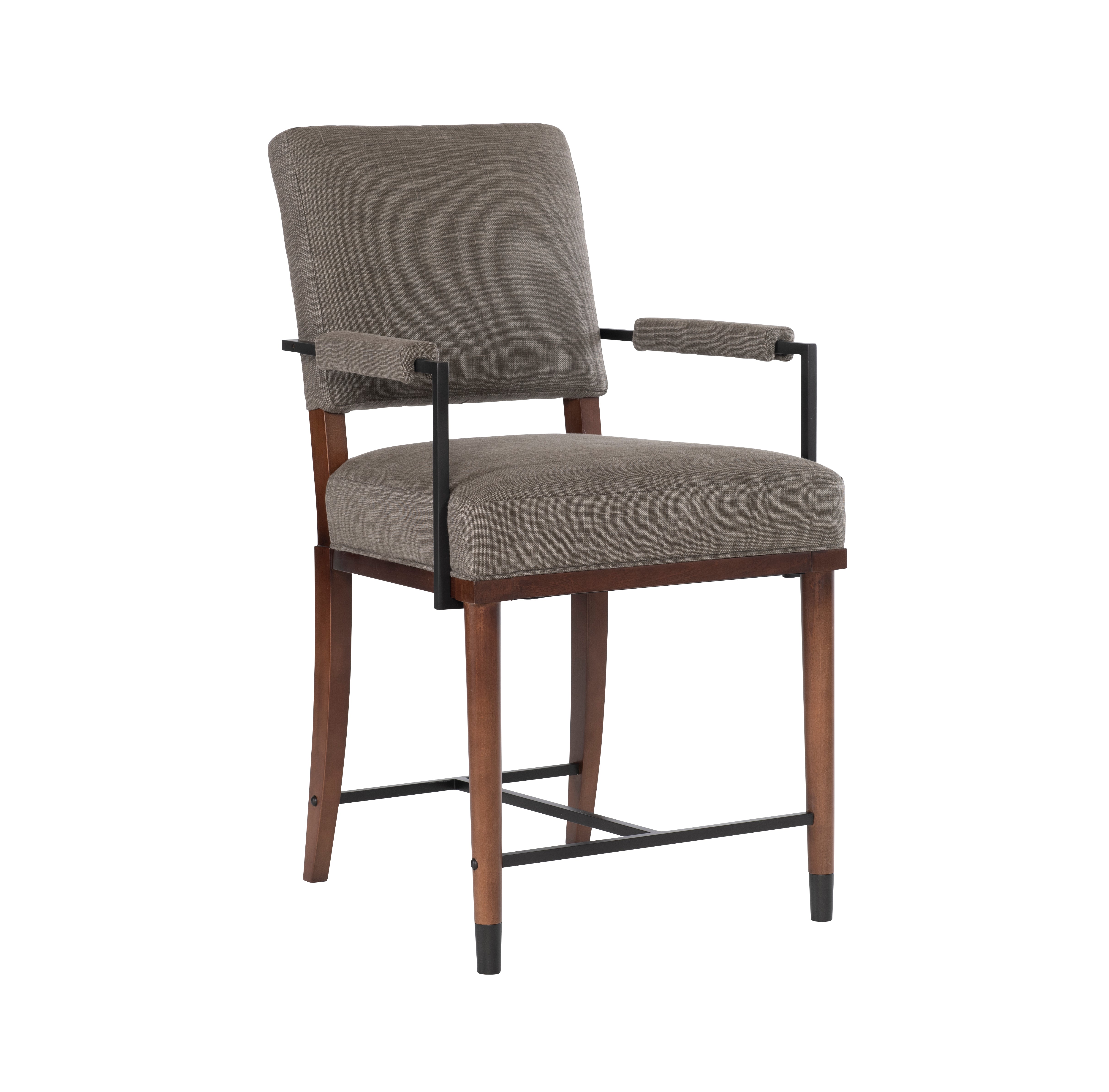 Aldrick Counter Stool with arm in Beech Solids - Hickory Chair