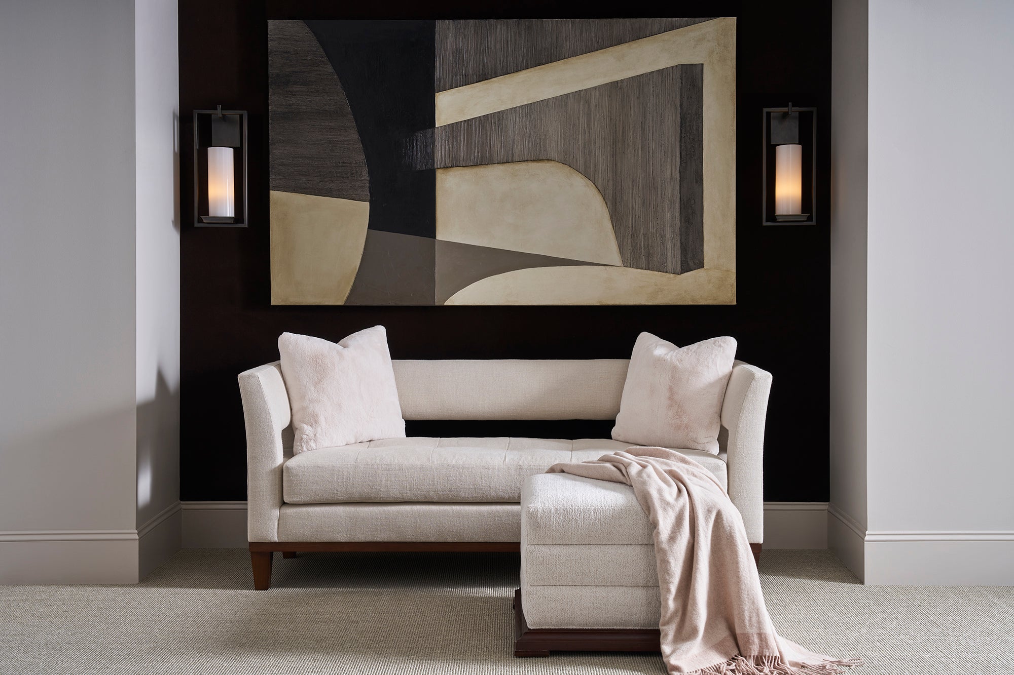 Rowen Settee in Ash Solids - Hickory Chair