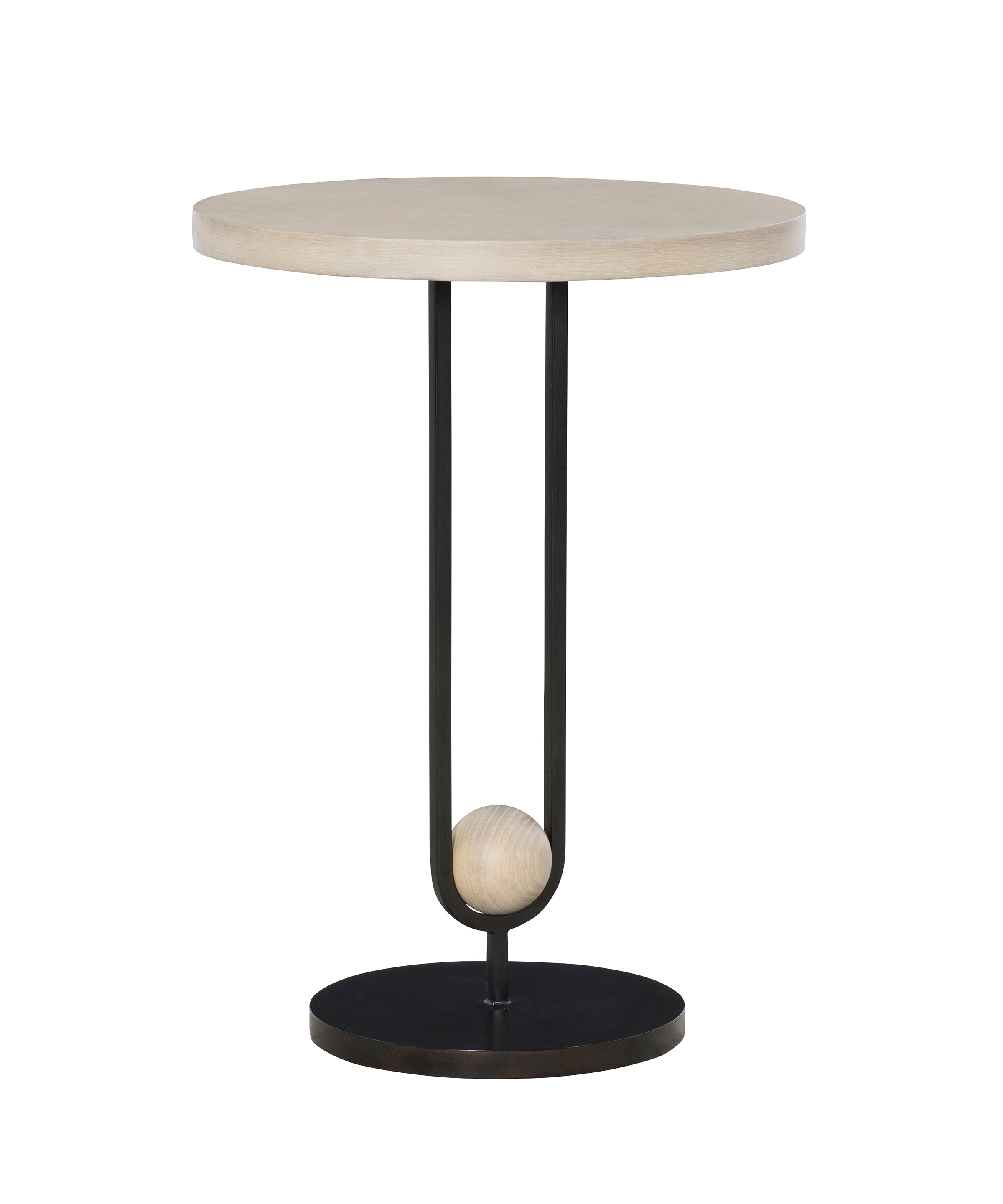 Rouster Spot Table in Oak Veneers, Oak Solids, Metal - Hickory Chair