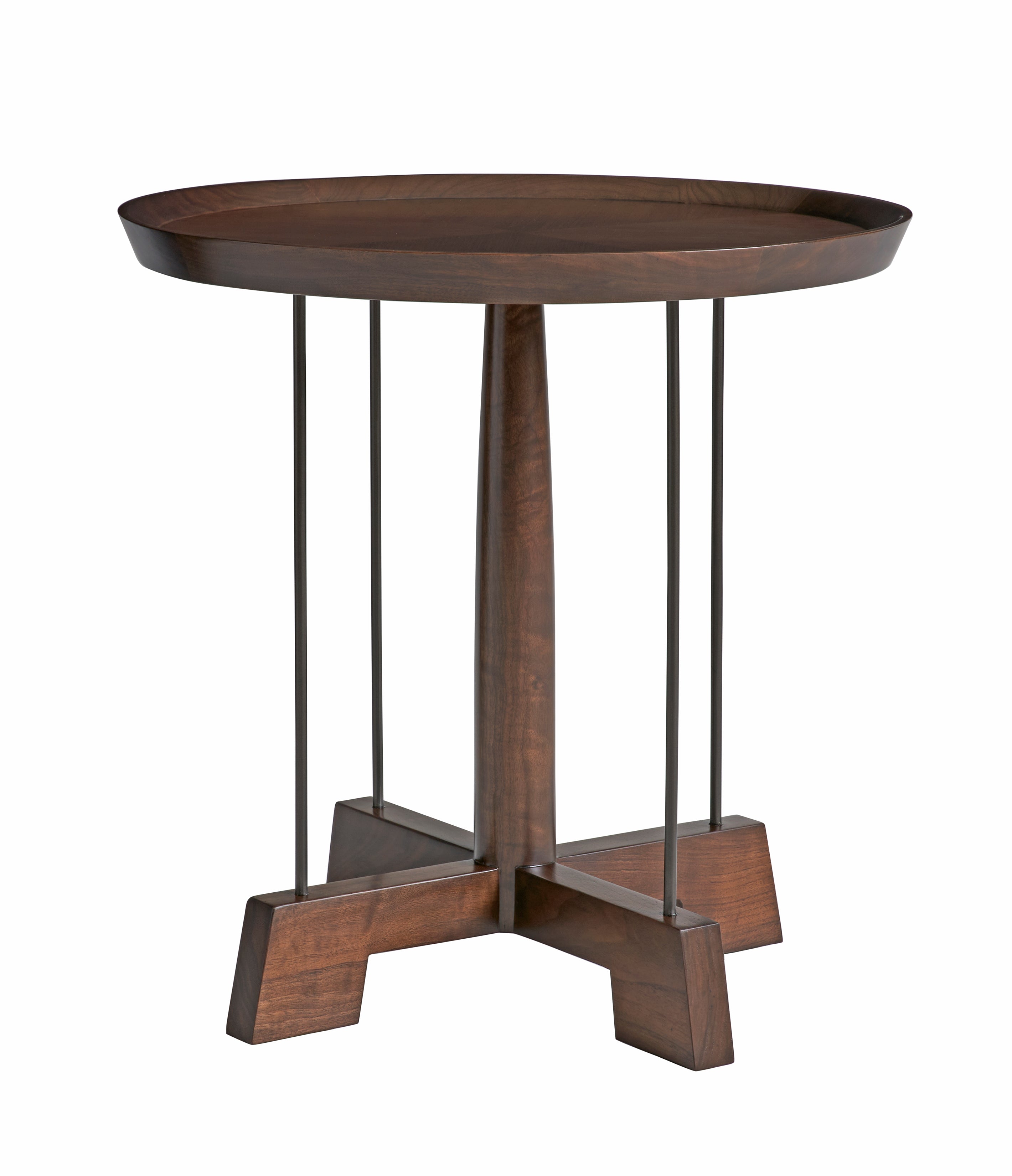 Tilda Side Table in Walnut Veneers, Walnut Solids - Hickory Chair