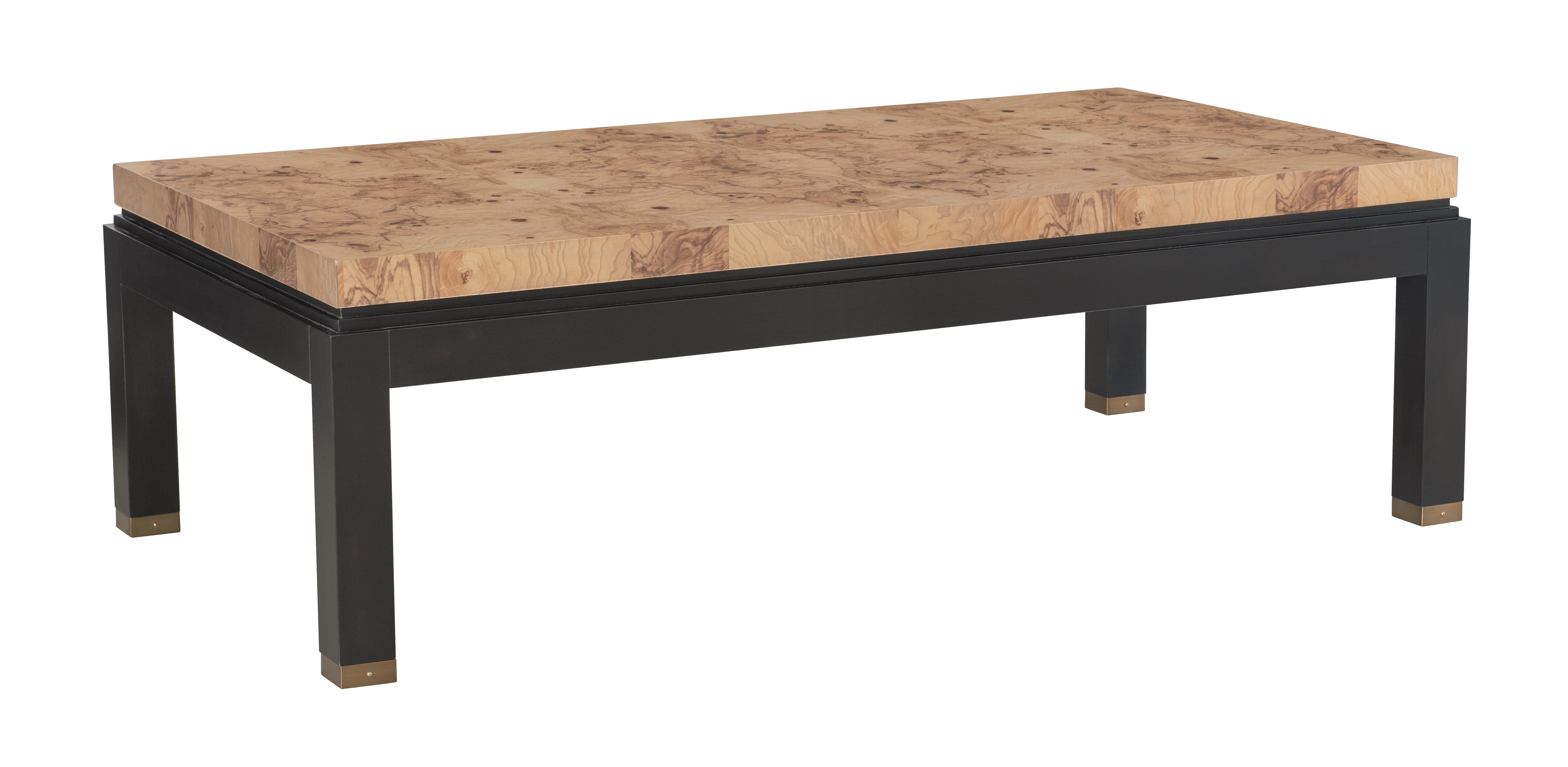 Zeen Cocktail Table in White Ash Burl Veneers, Maple Solids - Hickory Chair