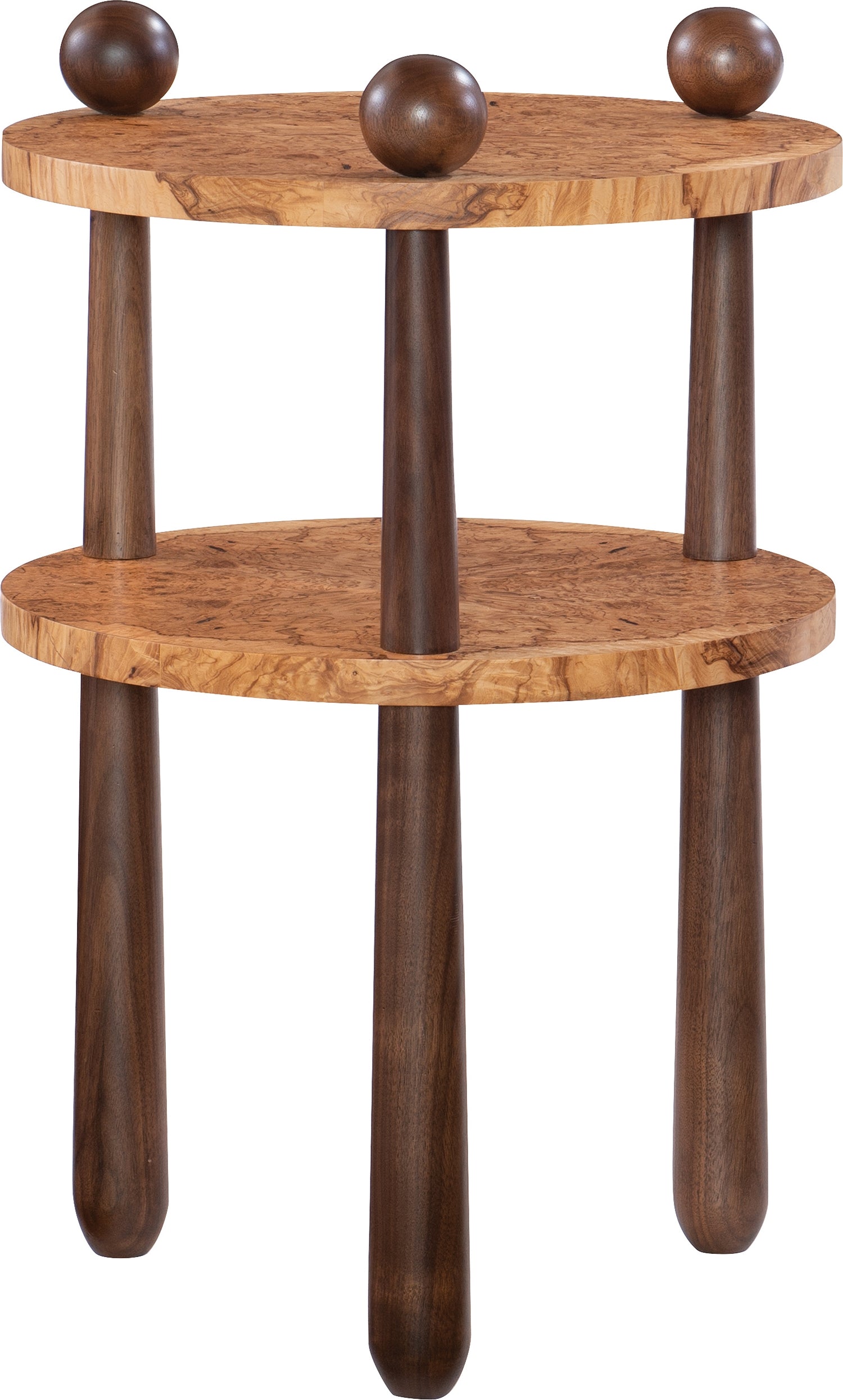 CHAD SIDE TABLE WALNUT in Walnut Solids, Olive Ash Burl Veneers - Hickory Chair