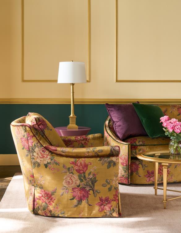 Bristol Oval Cocktail Table Gold Leaf