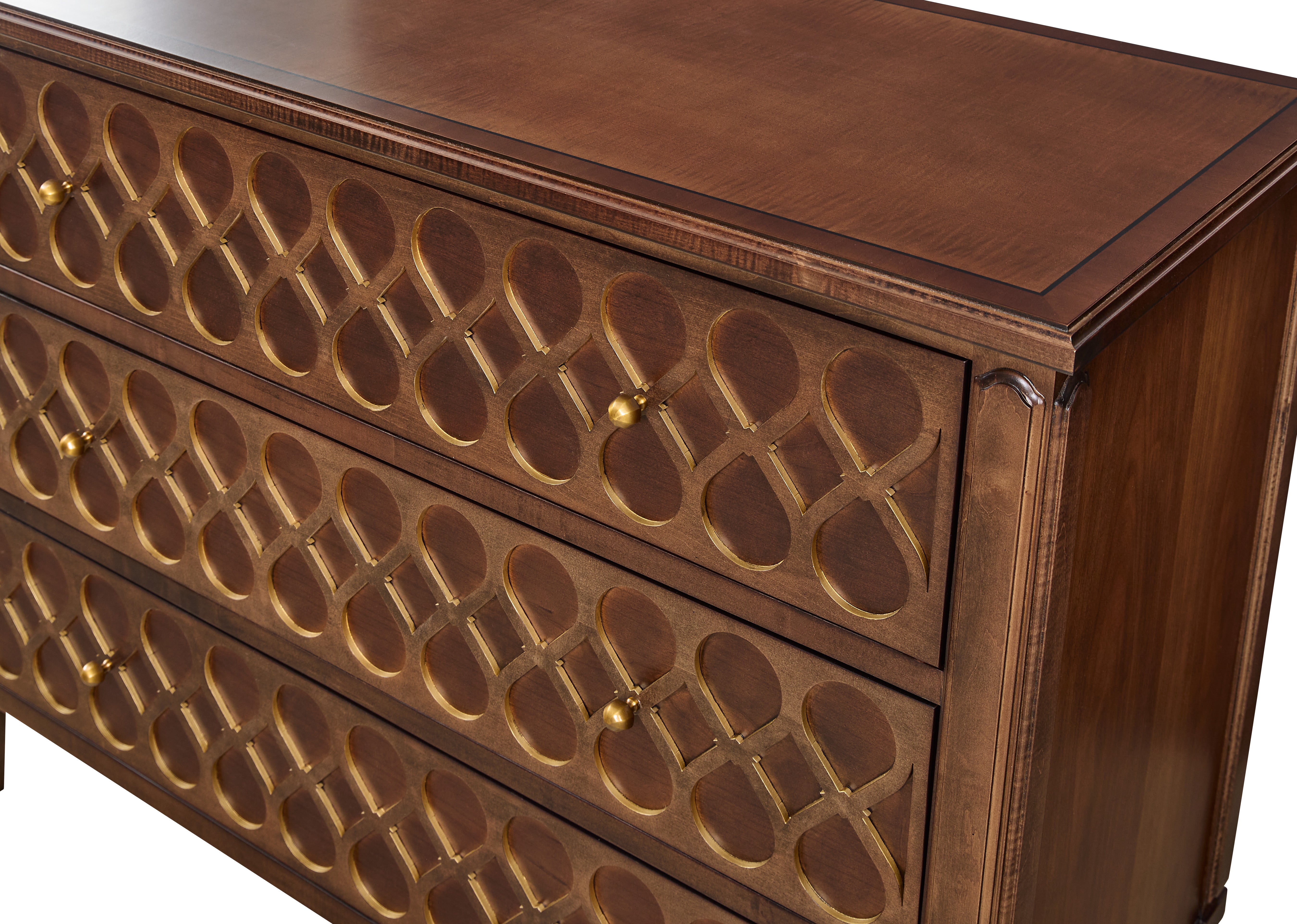 MURANO CHEST WITH WOOD TOP in Maple Veneers, Maple Solids - Hickory Chair