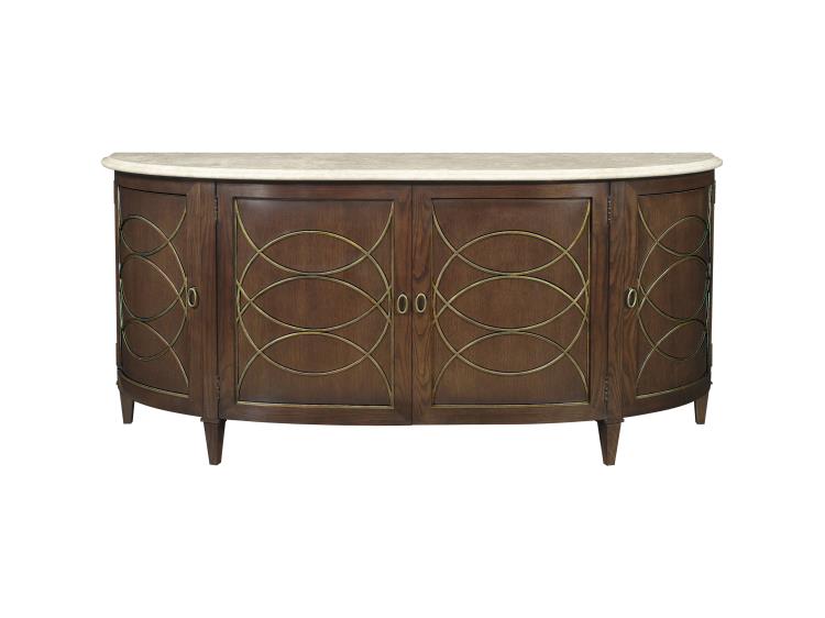 Duchamp Demi-Lune Sideboard W/ New Stone