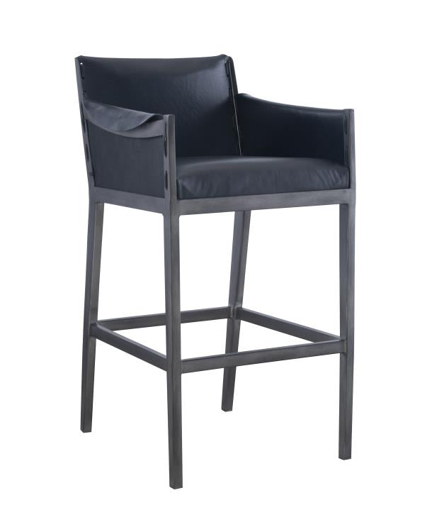 Gunnison Bar Stool - Black (25"D)