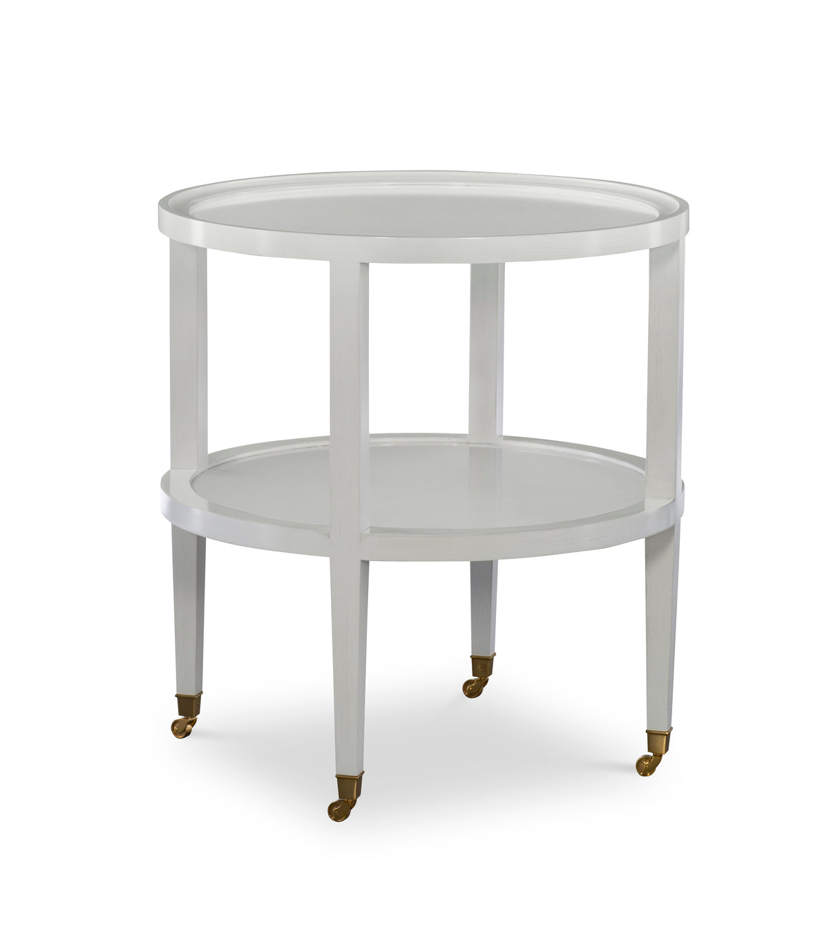 Curren Round Side Table - Casters