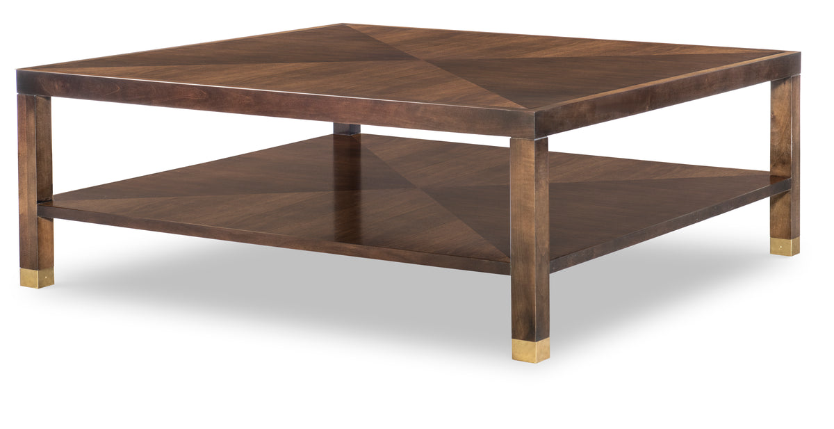 Trevor 48" Square Cocktail Table W/ Wood Top