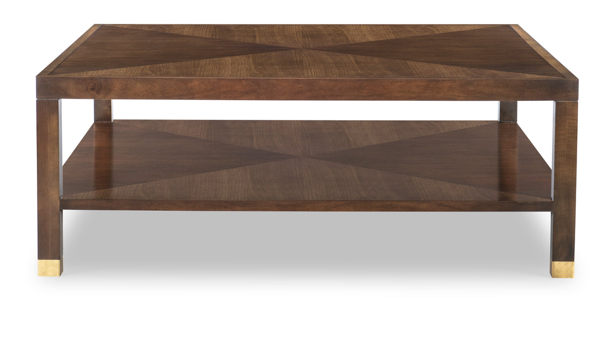 Trevor 48" Square Cocktail Table W/ Wood Top