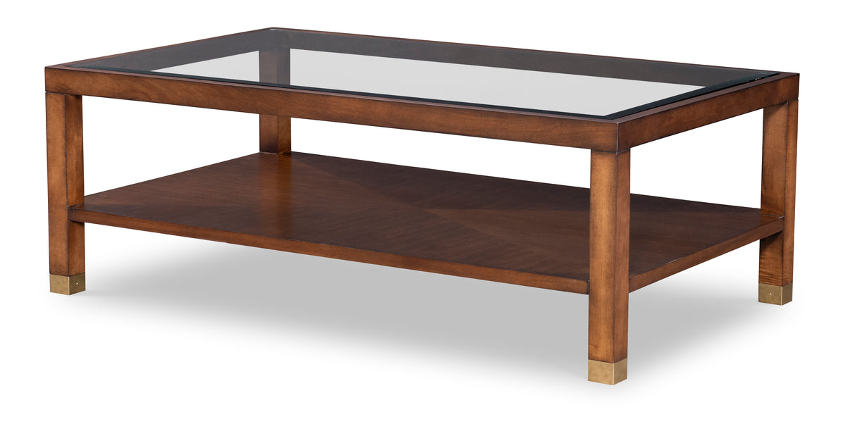 Trevor Cocktail Table W/ Glass Top