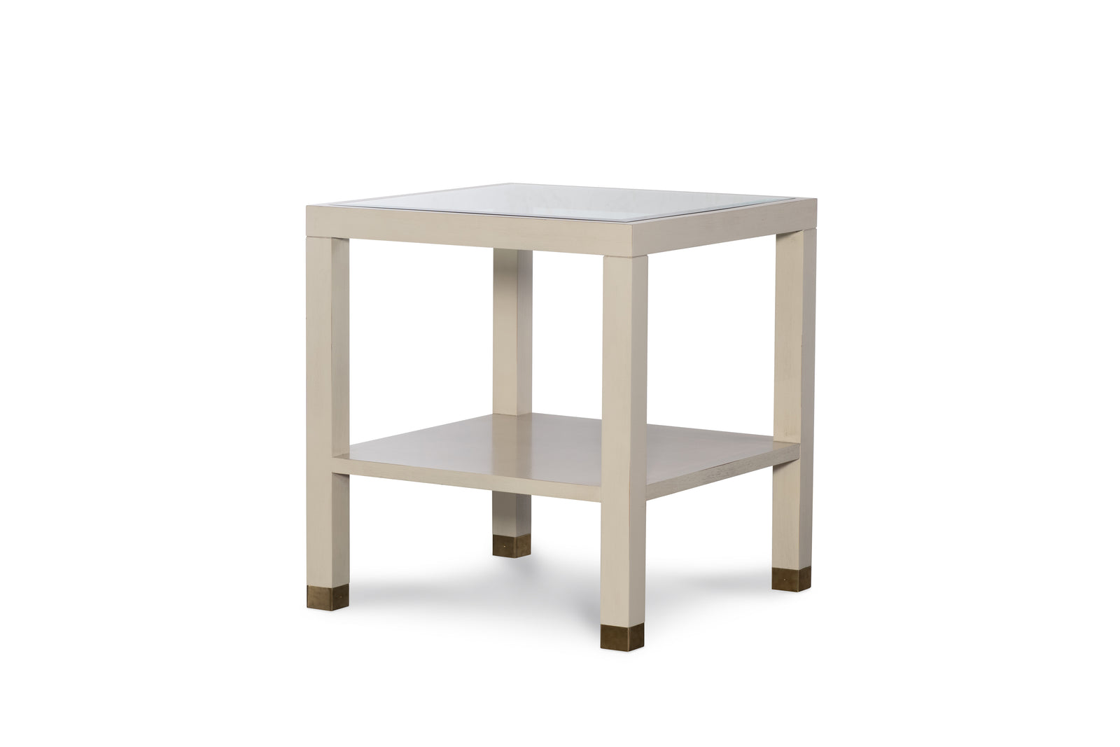Trevor Square Side Table Glass Top