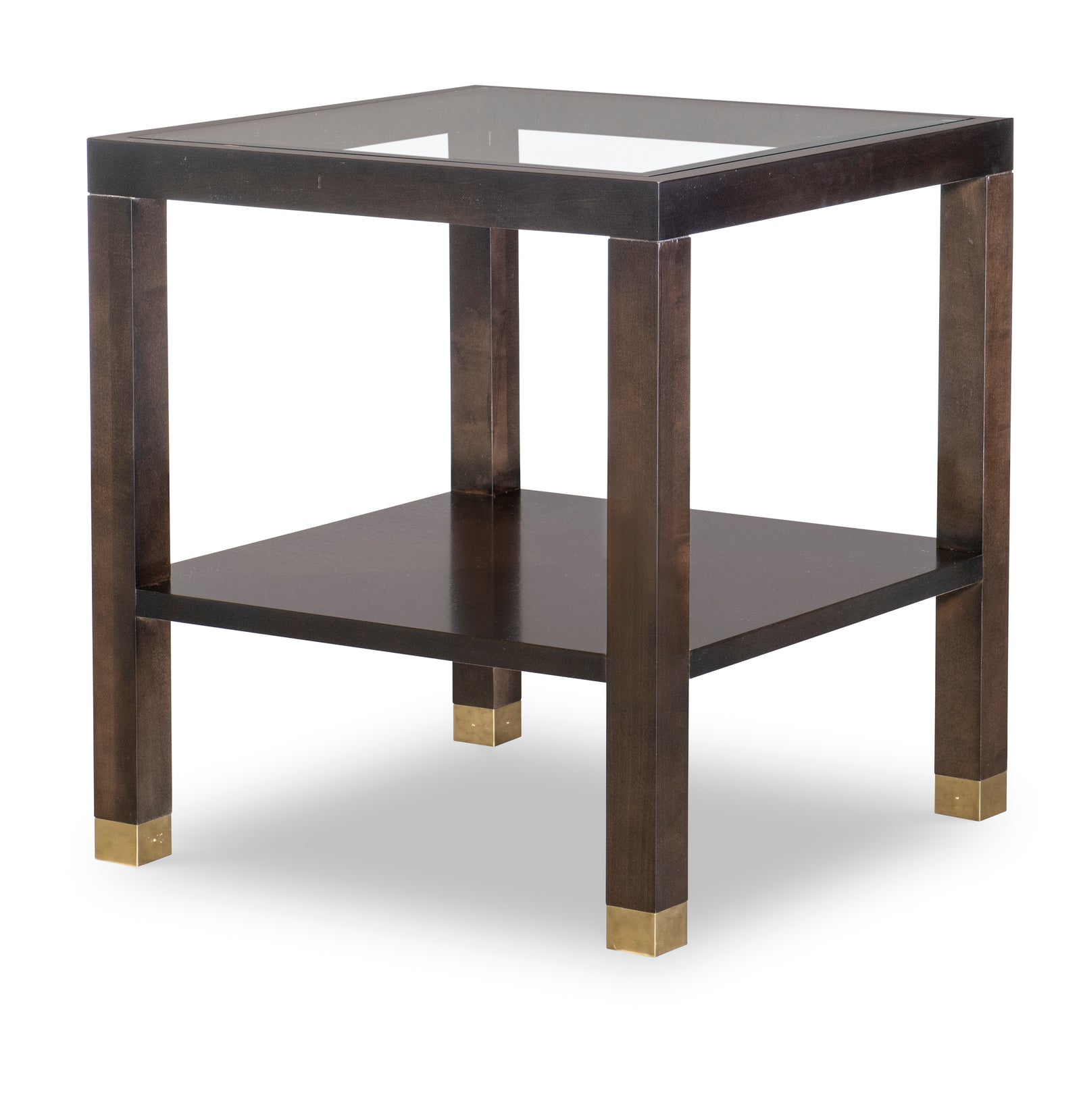 Trevor Square Side Table Glass Top