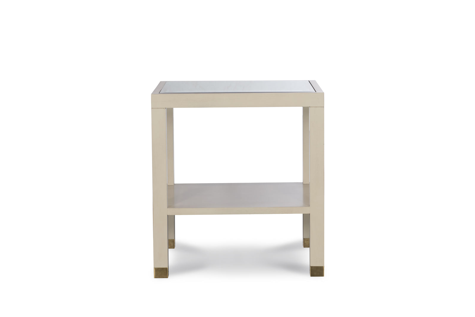 Trevor Square Side Table Glass Top