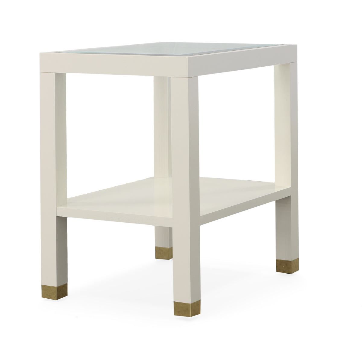 W/ Trevor Side Table W/ Glass Top