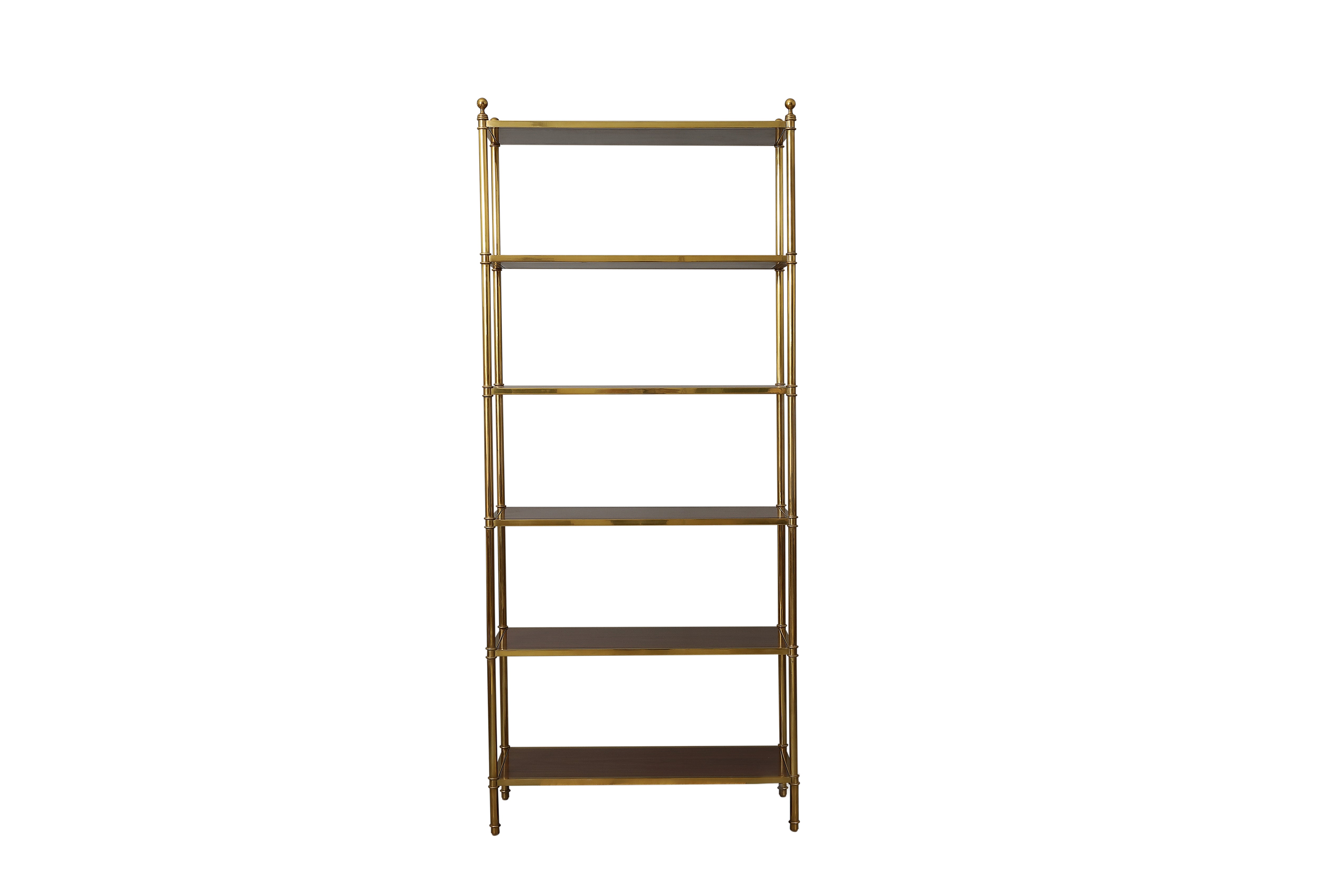 Harcourt Etagere W/ Walnut Shelves