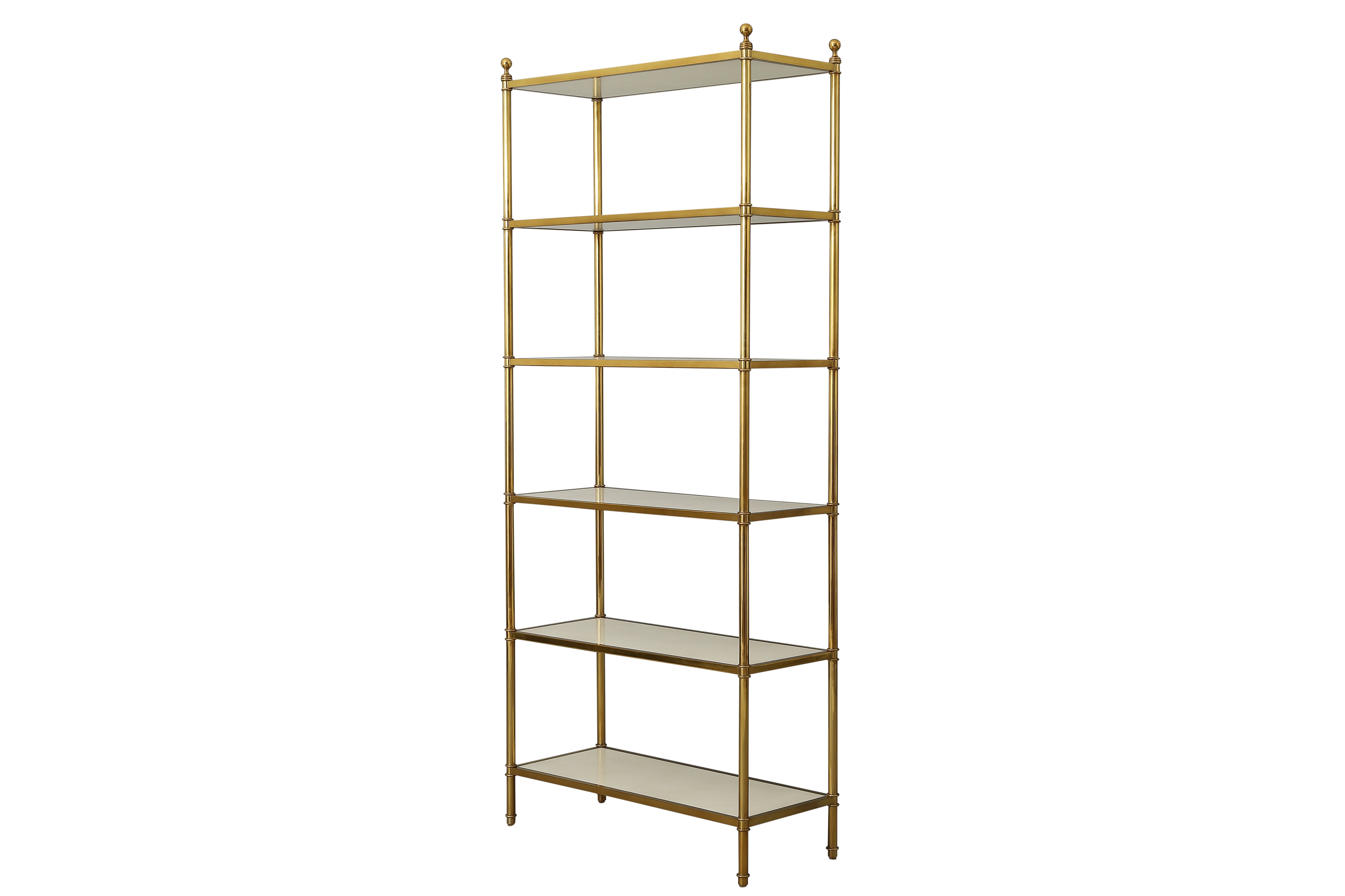 Harcourt Etagere W/ Faux Parchment Shelves