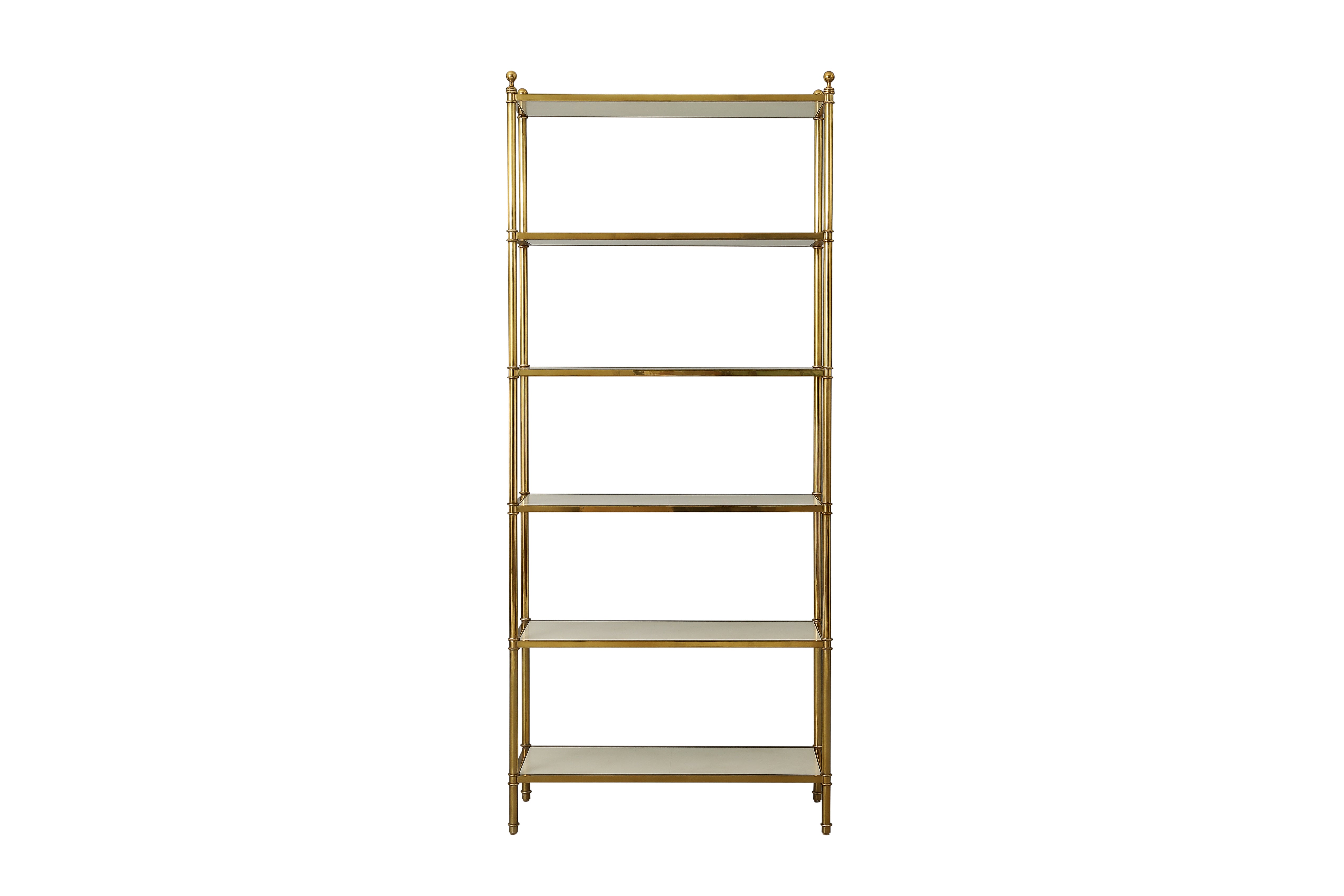 Harcourt Etagere W/ Faux Parchment Shelves