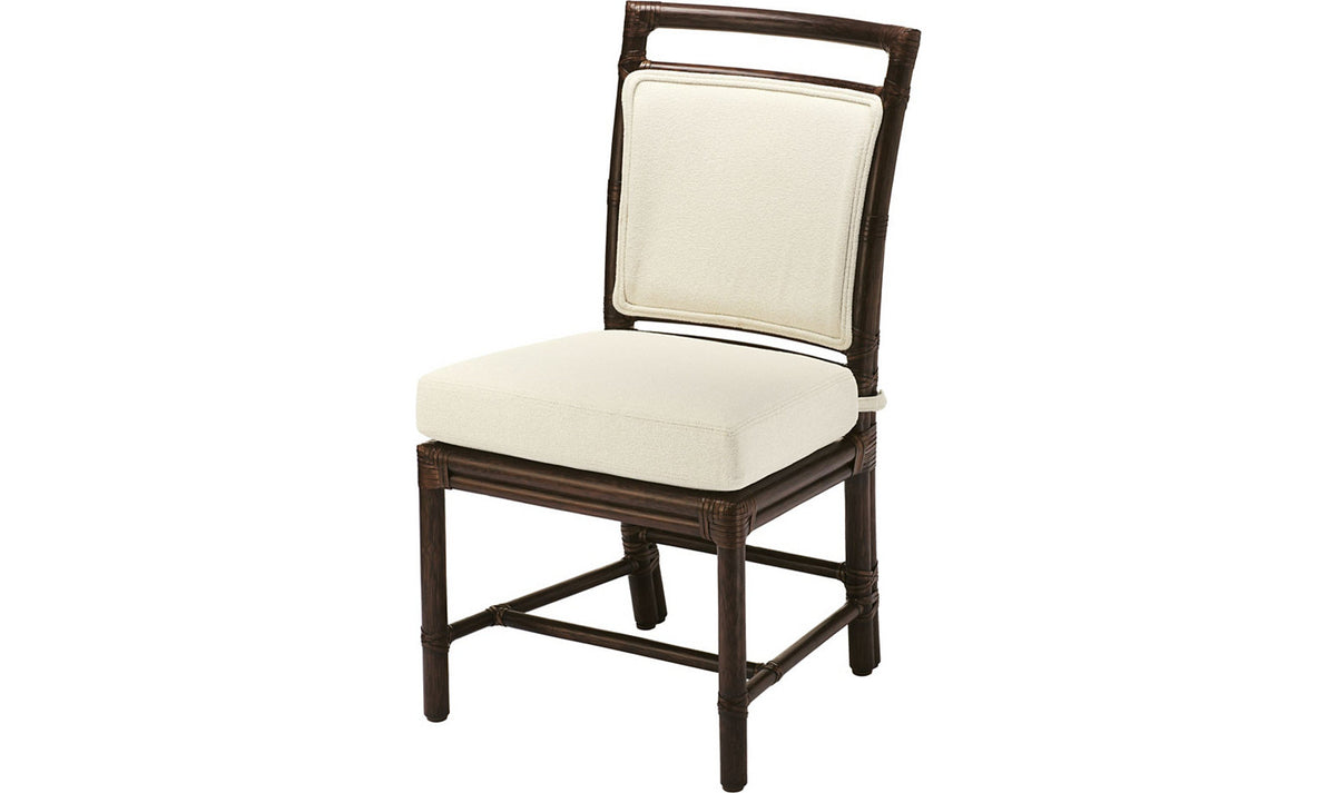 Rattan Target(R) Side Chair, (Upholstered Back) – Accent Chairs by Baker Furniture | Sutter & Vale