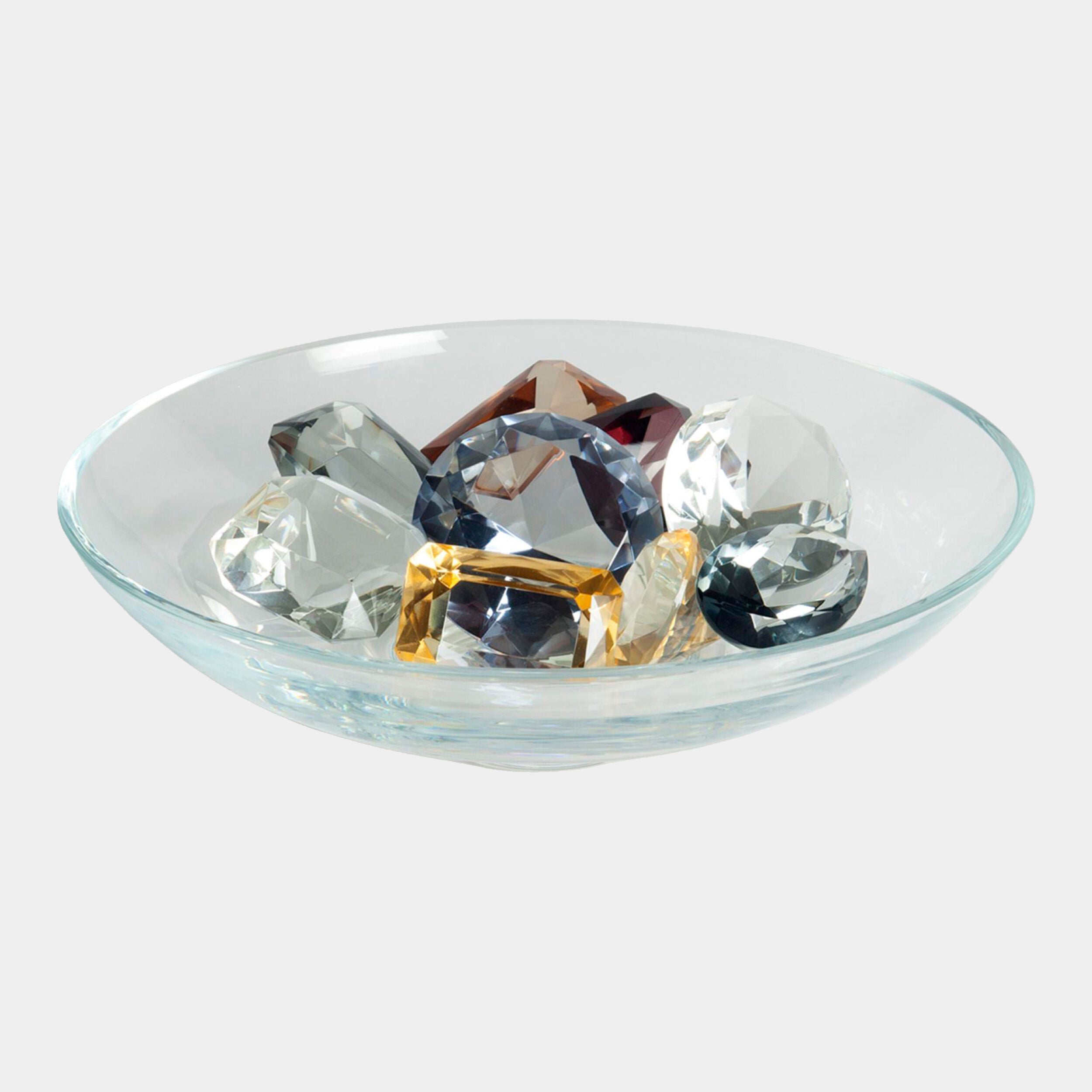 Clear Bowl w/ 9 Oxford Jewels