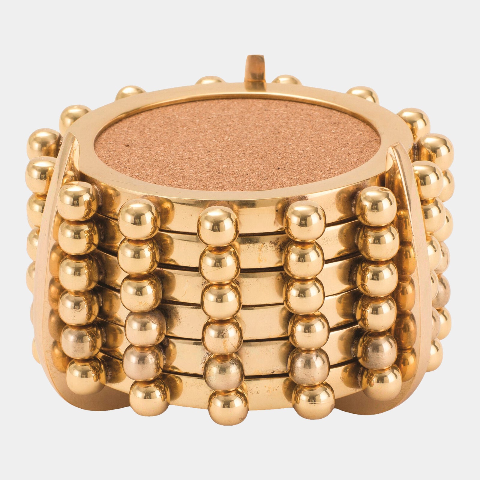 Starburst Crown Coasters-Brass