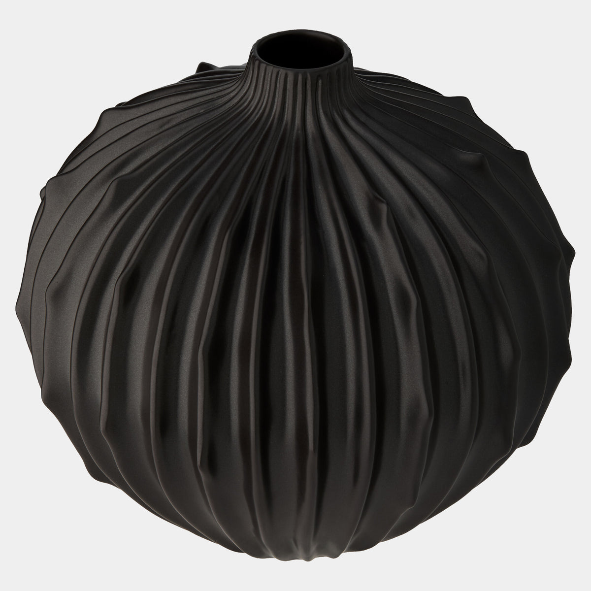 Nebula Vase-Ridged-Black