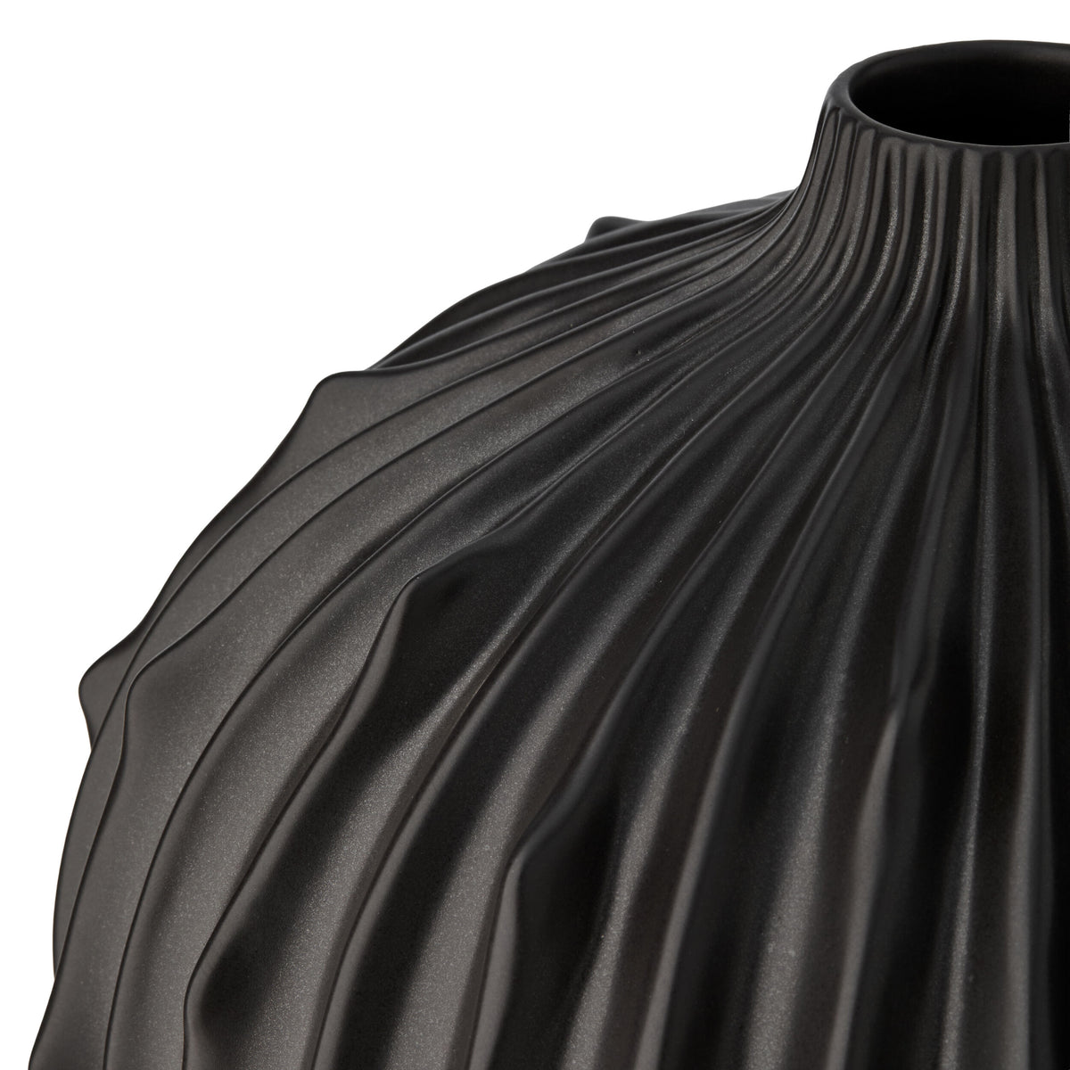 Nebula Vase-Ridged-Black
