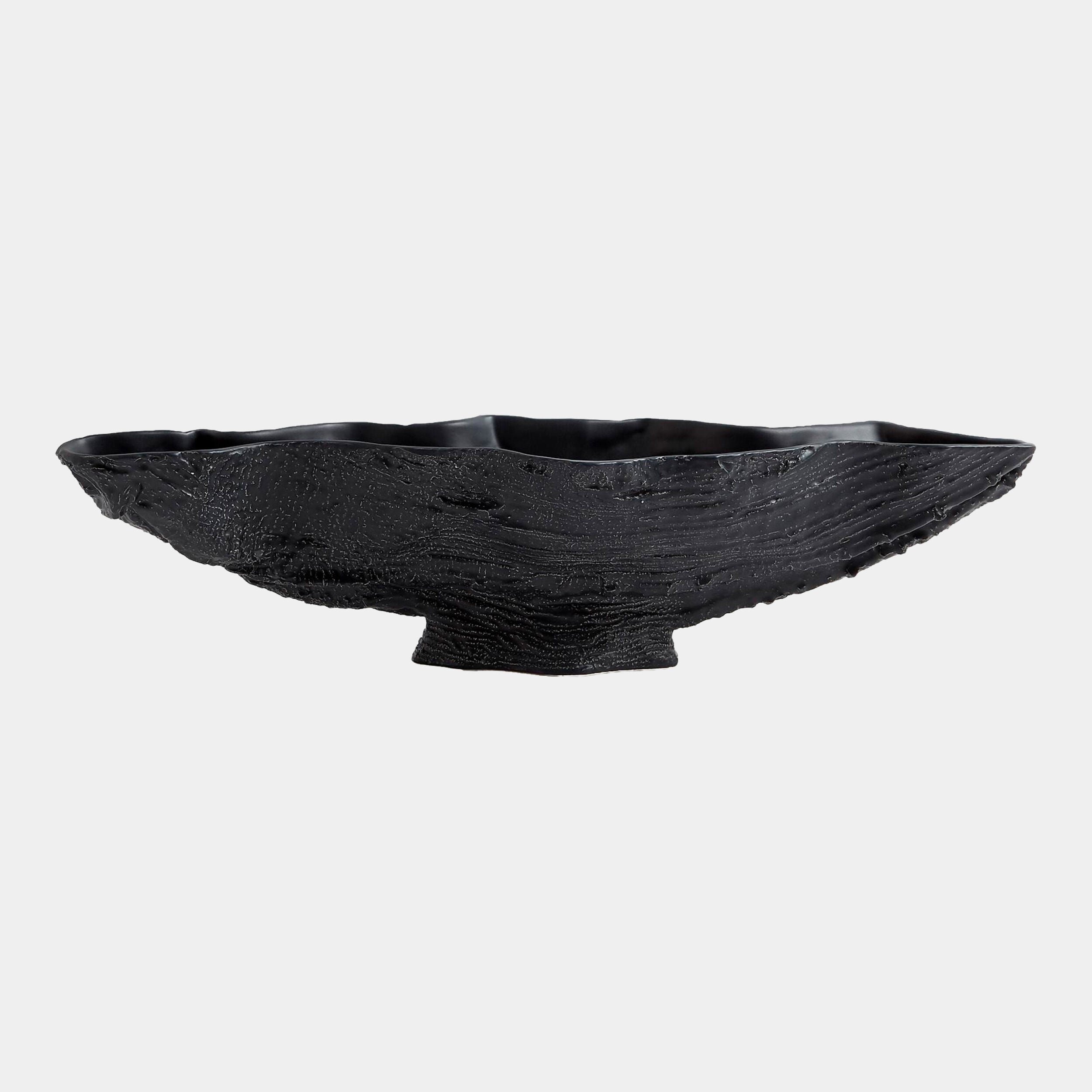 Serpentine Lime Bowl-Matte Black