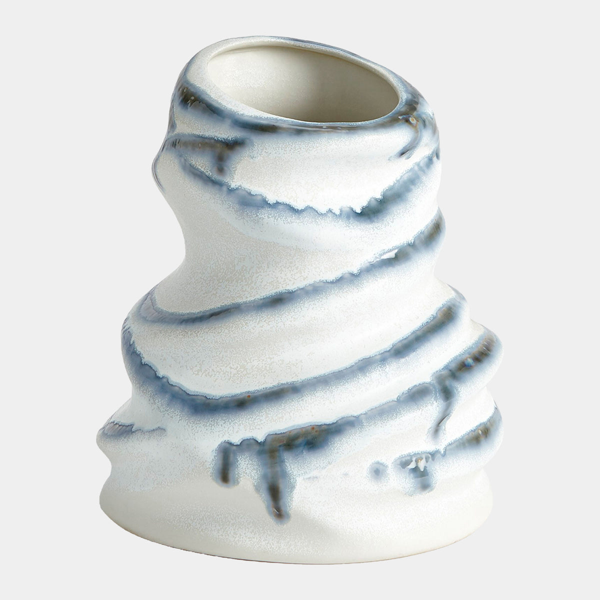 Melting Vase-Indigo Drip