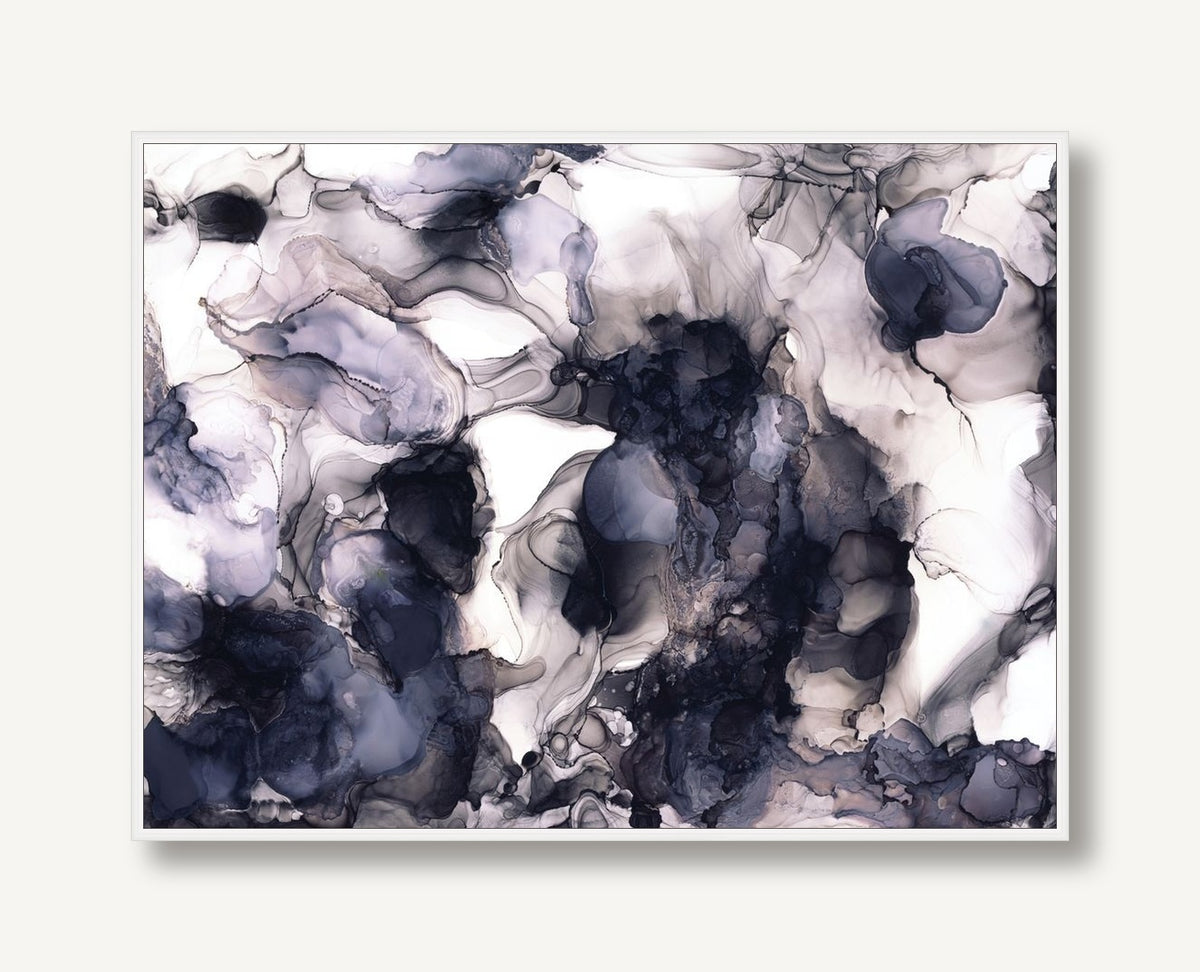 Indigo Fleur 1 framed