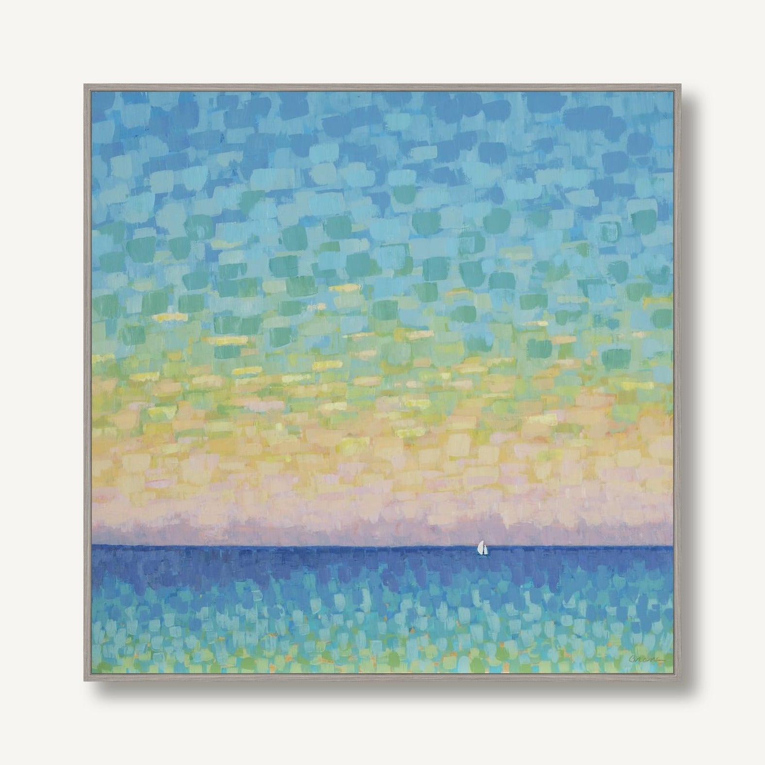 Sunset Sail 1 framed