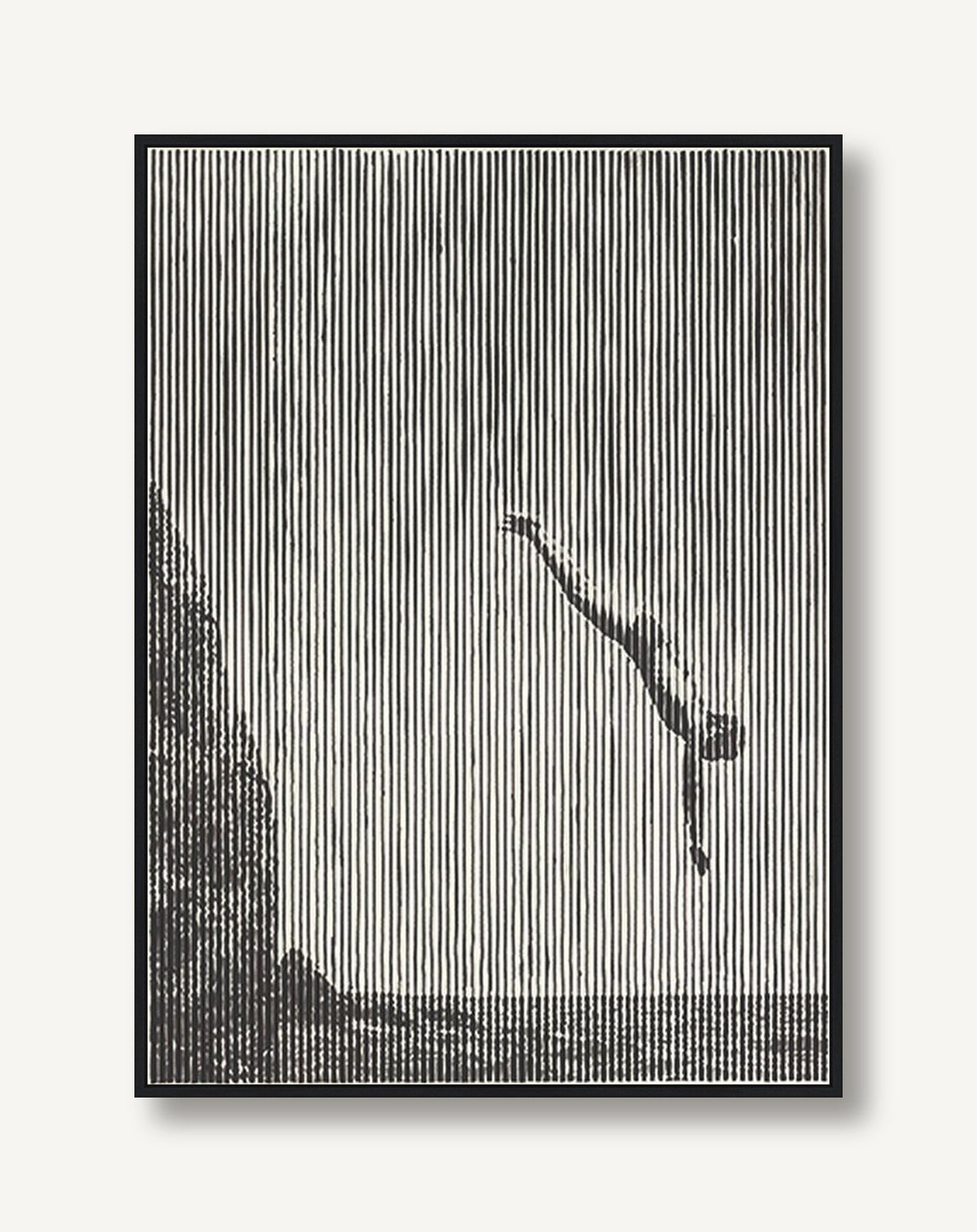 Diving Moment 1 framed