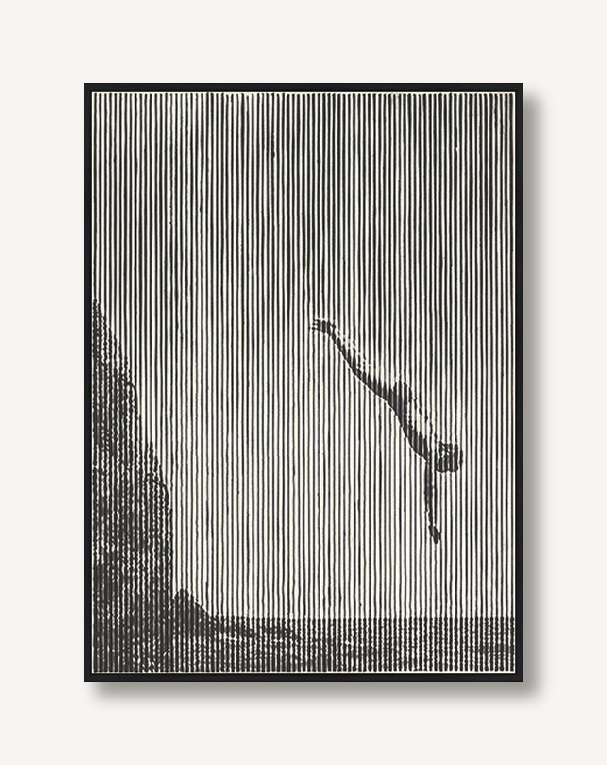 Diving Moment 1 framed