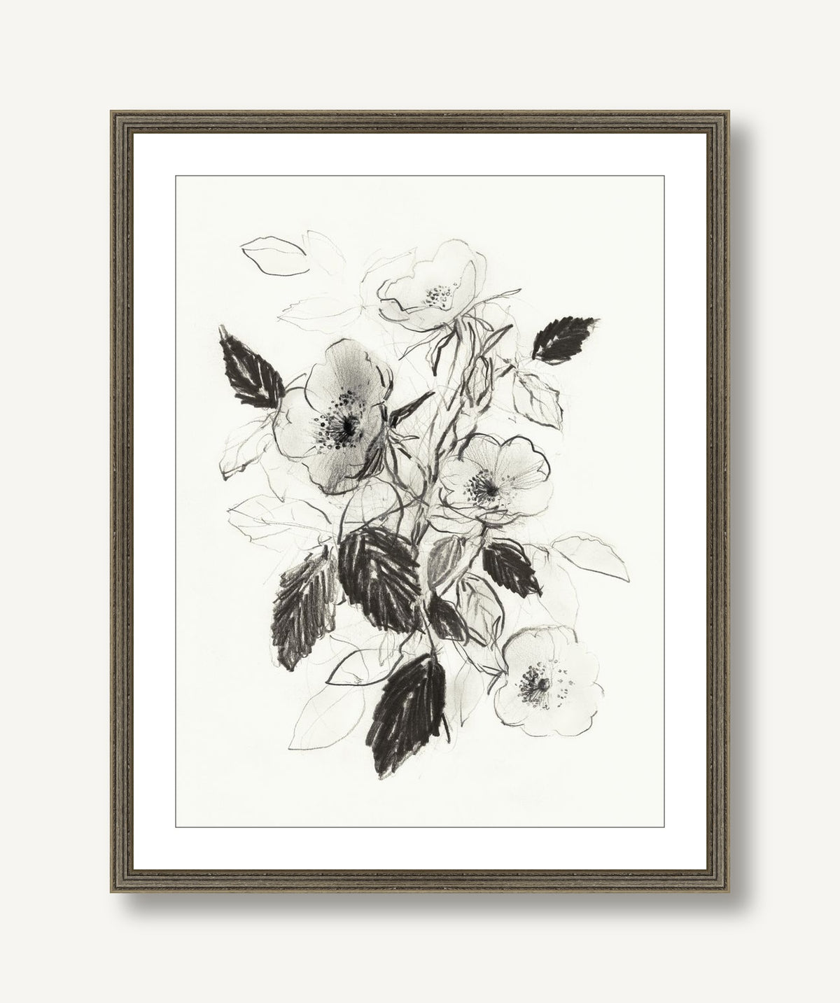 Dog Roses In Bloom 1 framed