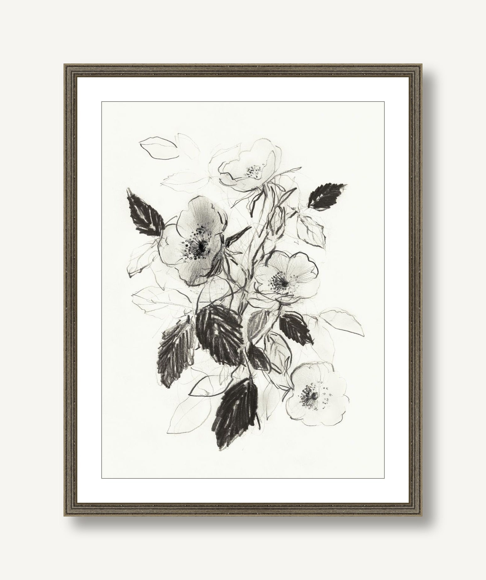 Dog Roses In Bloom 1 framed