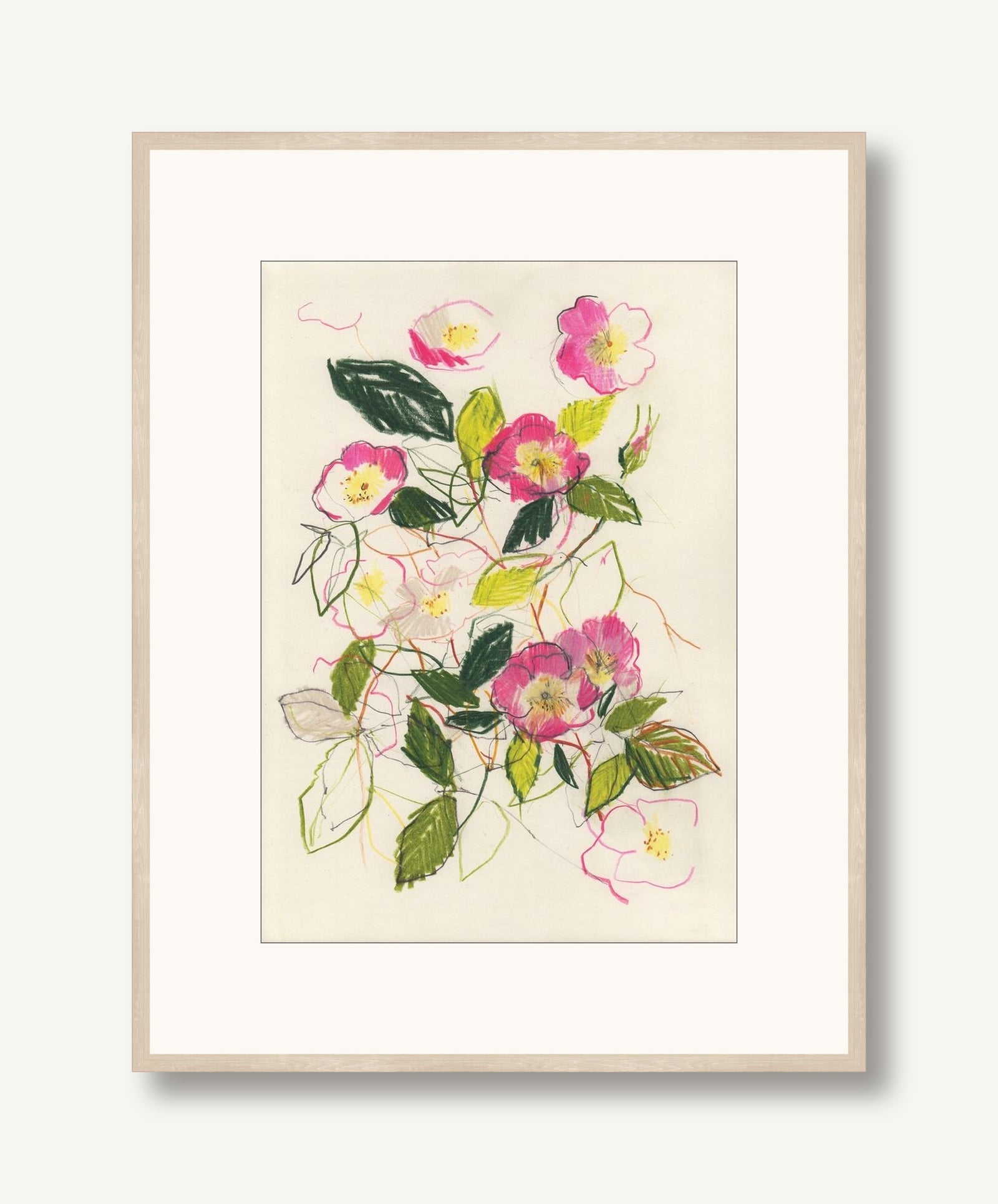 Fuschia Dog Rose 1 framed