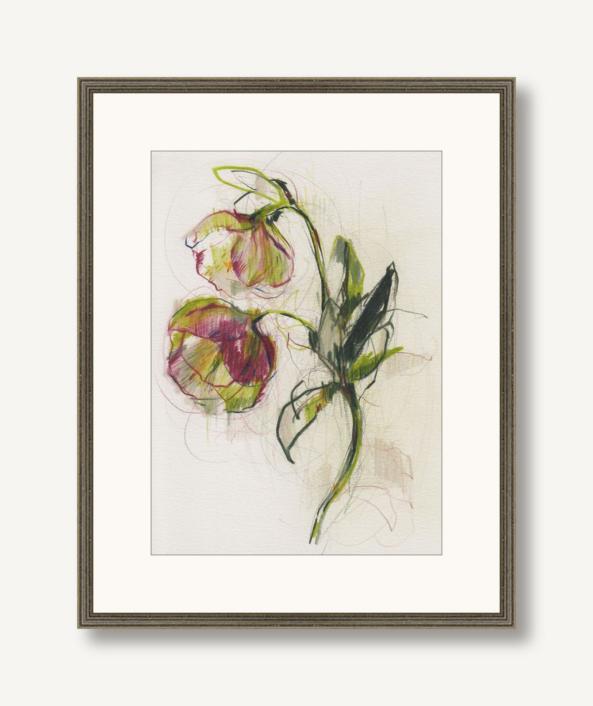 Hellebores 1 framed