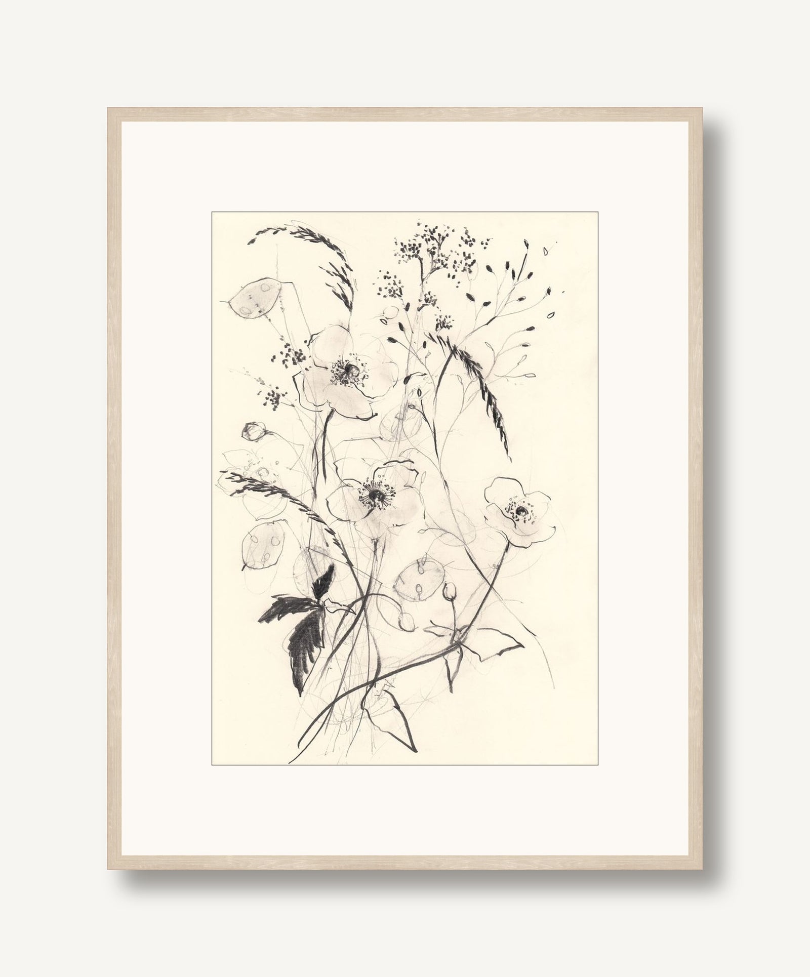 Japanese Anemones 1 framed