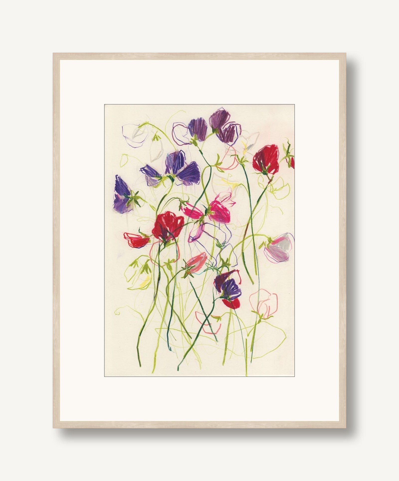 Sweet Peas 1 framed