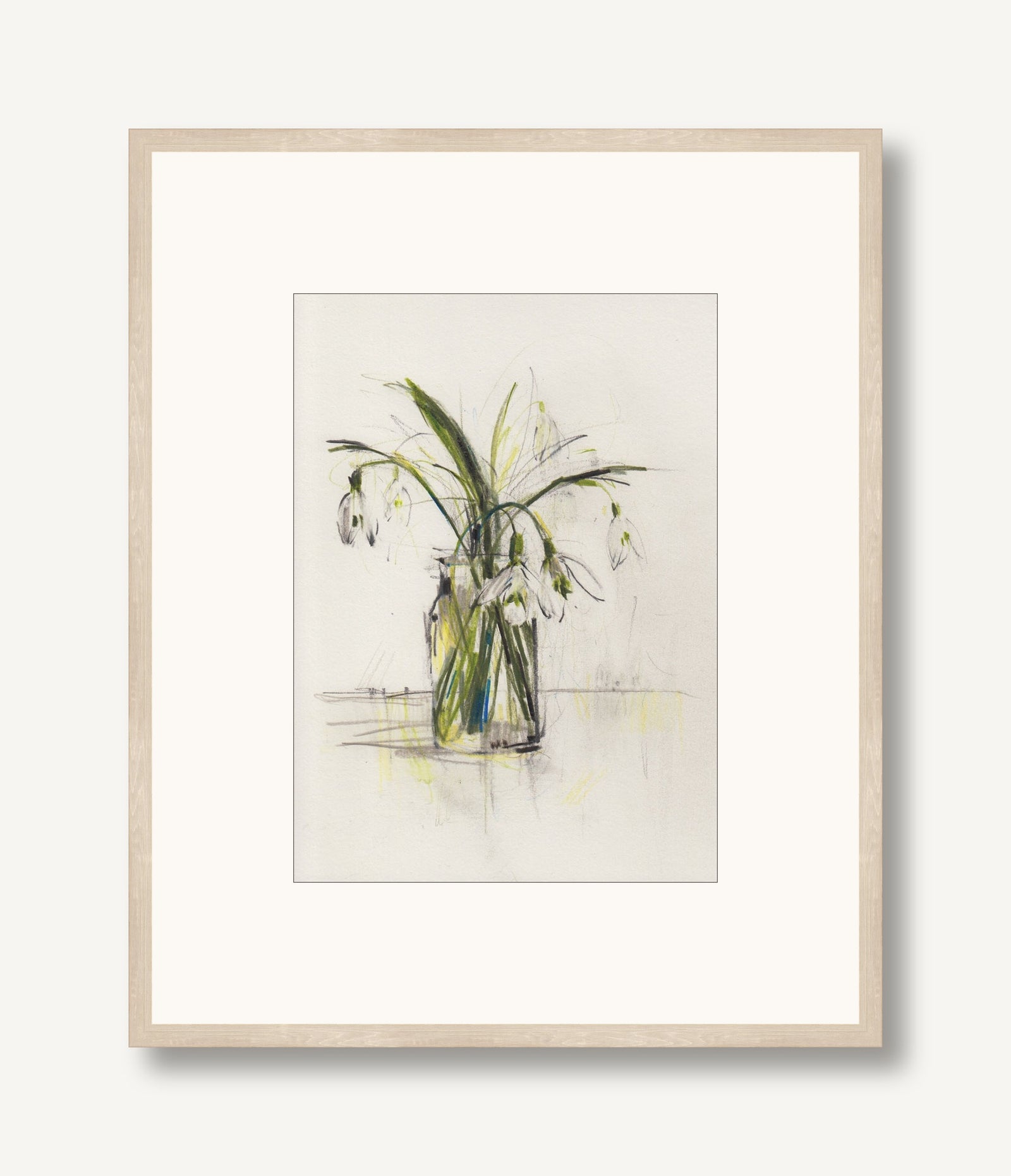 Vase of Snowdrops 1 framed