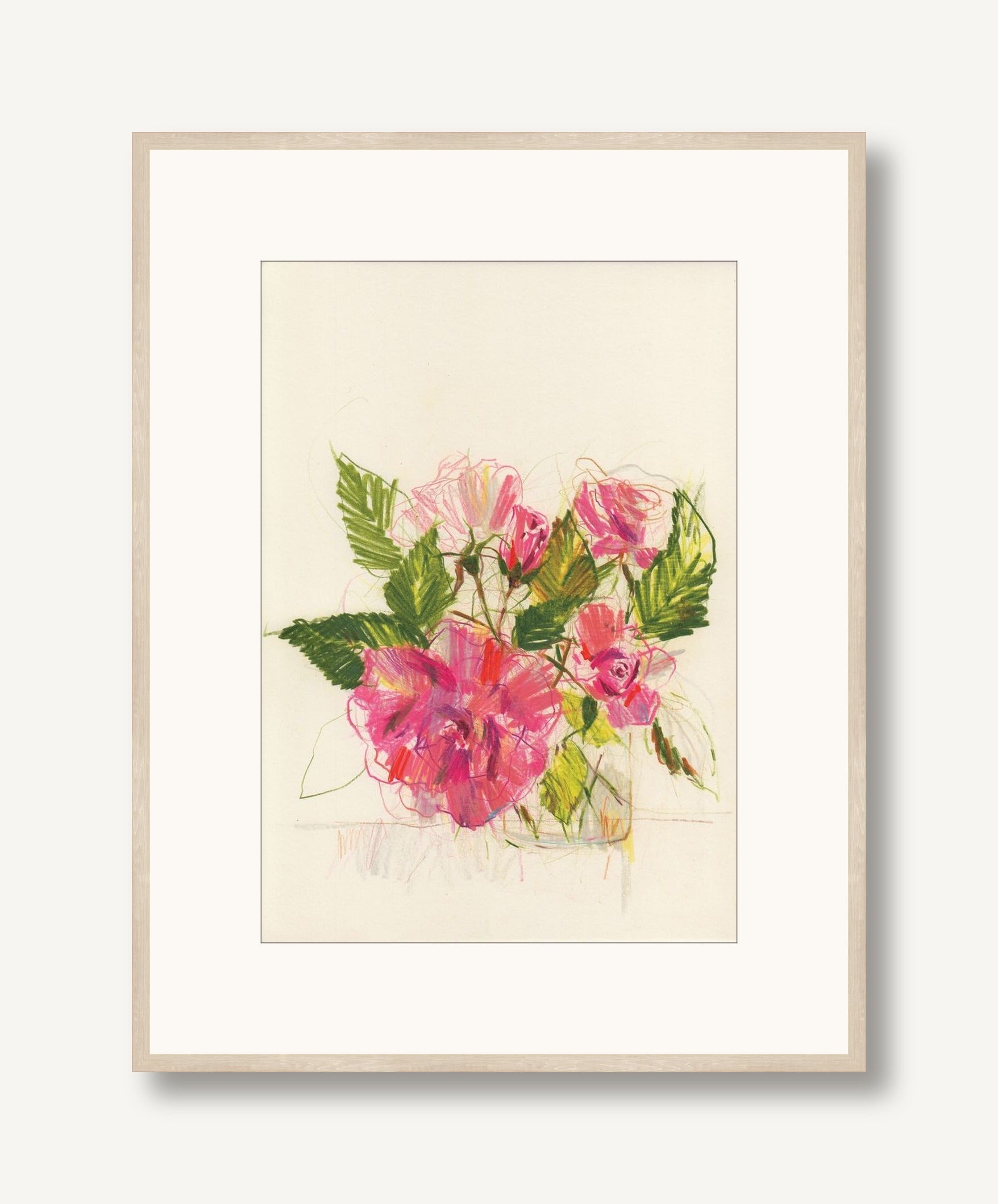 Vase of Roses 1 framed