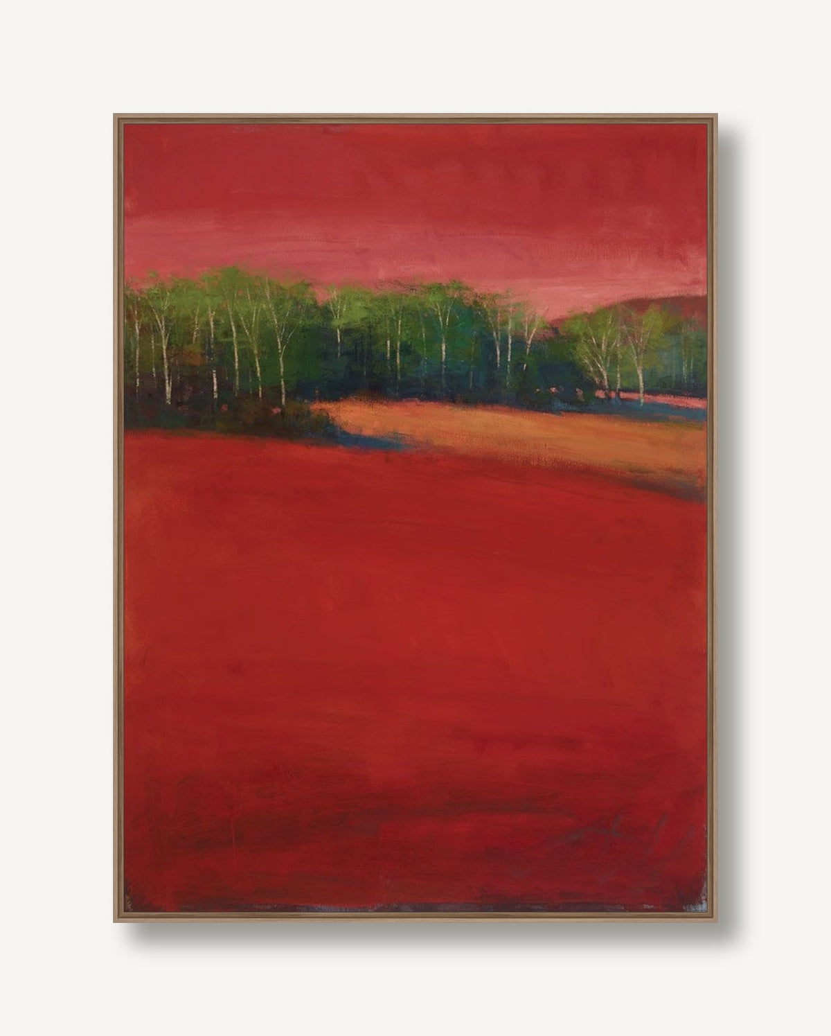 Red Field 1 framed