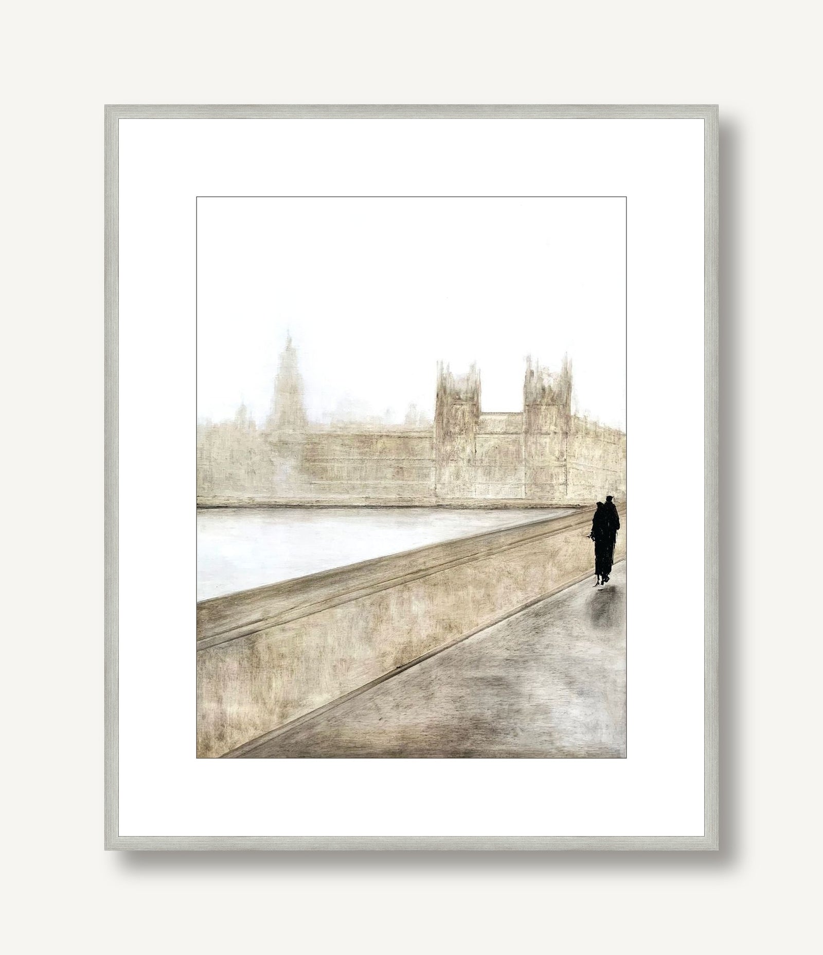Overcast Day in London 2 framed