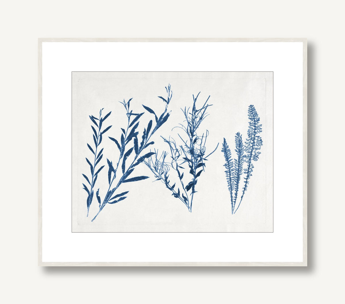 Blue and White Botanicals 1 framed