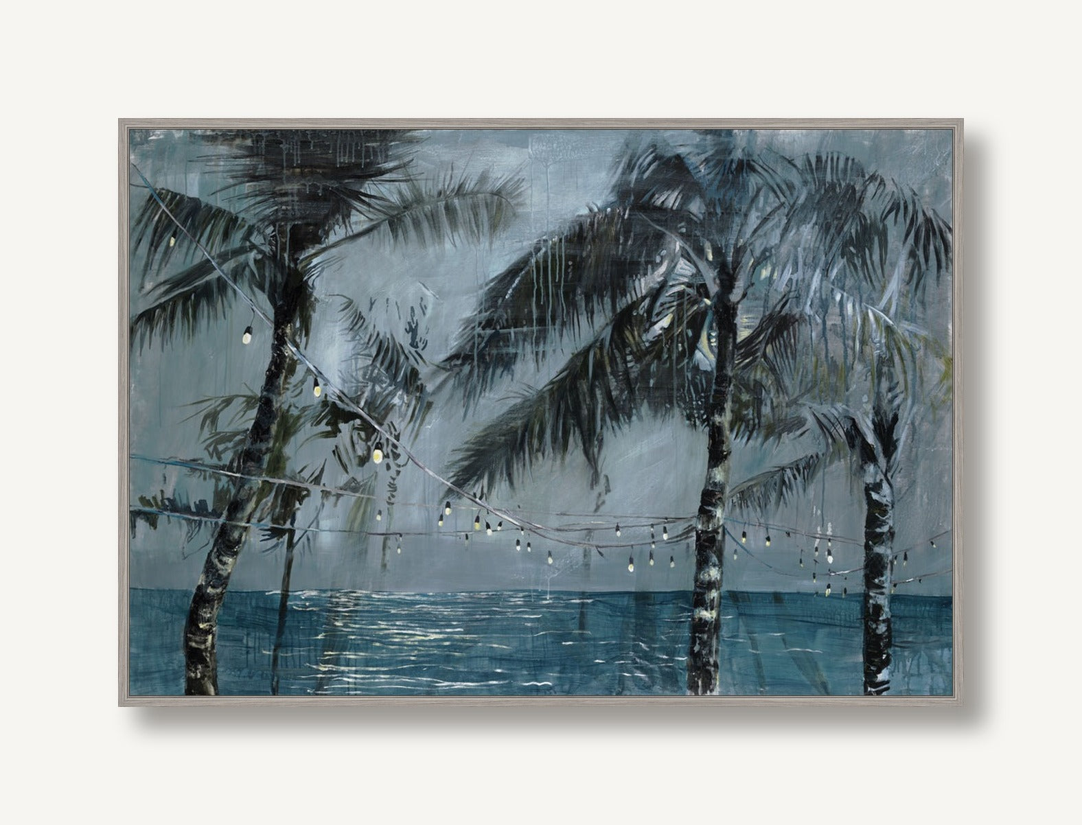 Seascape With Palm Trees 1 framed