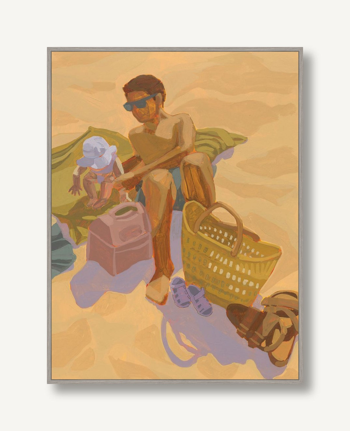Beach Lessons 5 framed