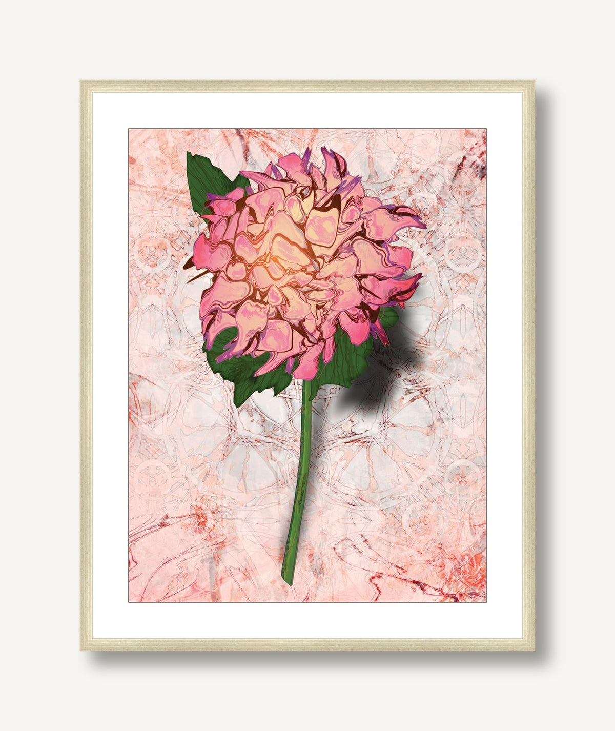 Analogous Dahlias 12 framed